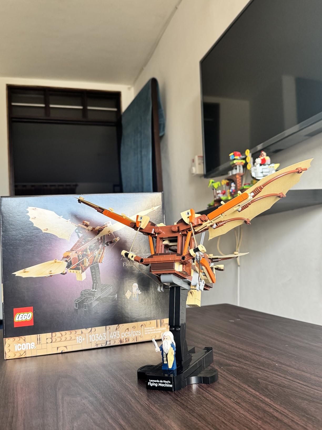 LEGO Icons Leonardo da Vinci's Flying Machine DIY Kit - Ornithopter Building Set for Adults, Ages 18+ - Craft for Home or Office Decor with Display Stand - Gift Idea - 10363 customer photo 2
