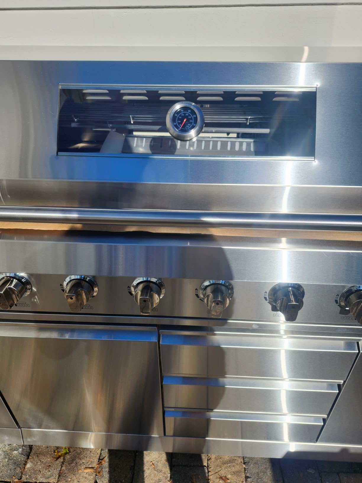 KoolMore Reserve Outdoor Kitchen Island with 6 Burner Grill and a Side Burner, Sink, Storage Cabinet and Beverage Refrigerator, CSA Listed in Stainless-Steel customer photo 1