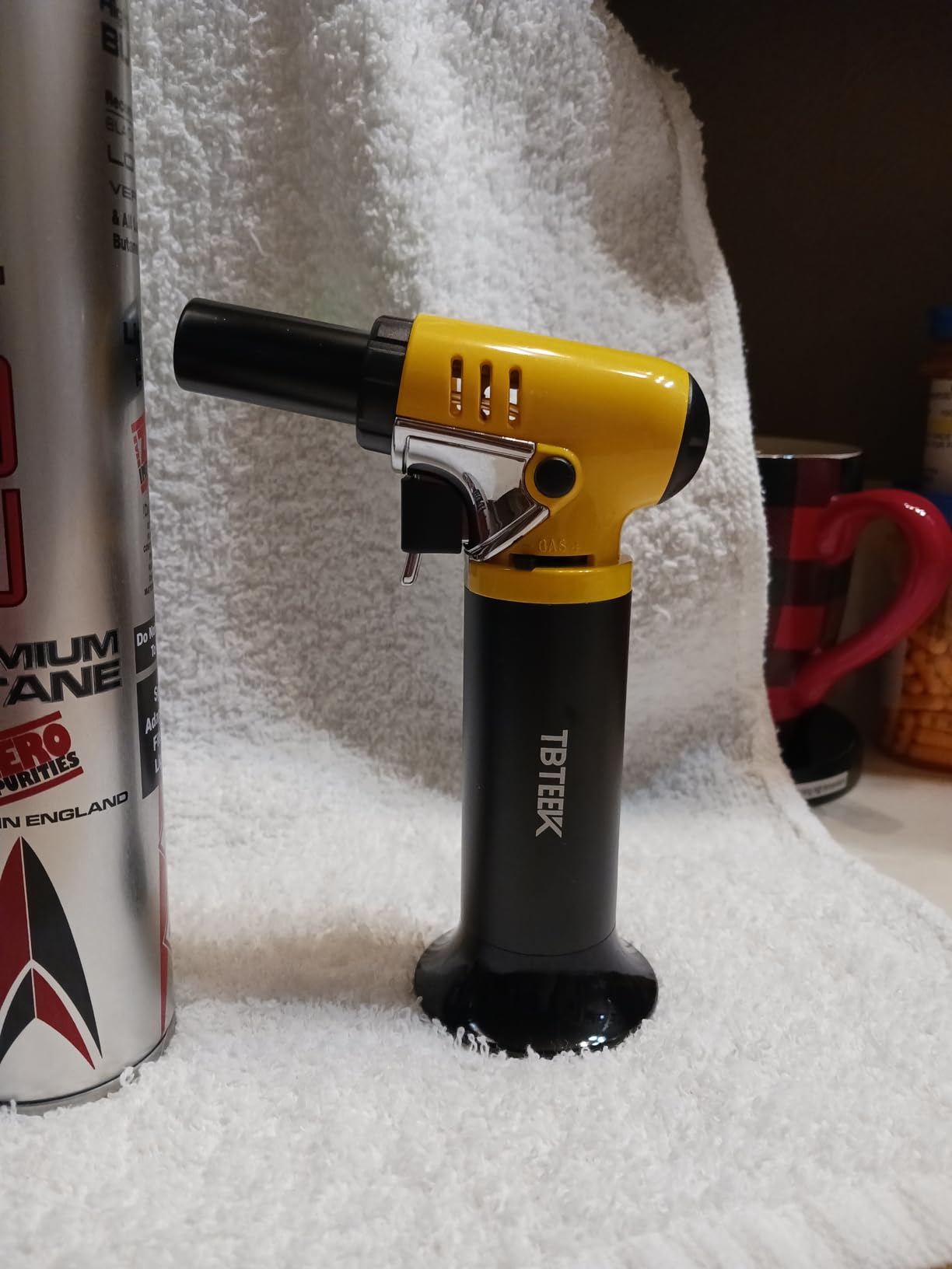 TBTEEK Butane Torch Lighter with Fuel Gauge for Brulee Creme, Soldering | 2500°F Adjustable Continuous Flame Mode，Safety Stopper，One-hand Operation, Easy to Light, Extended Nozzle(Butane Not Included) customer photo 1