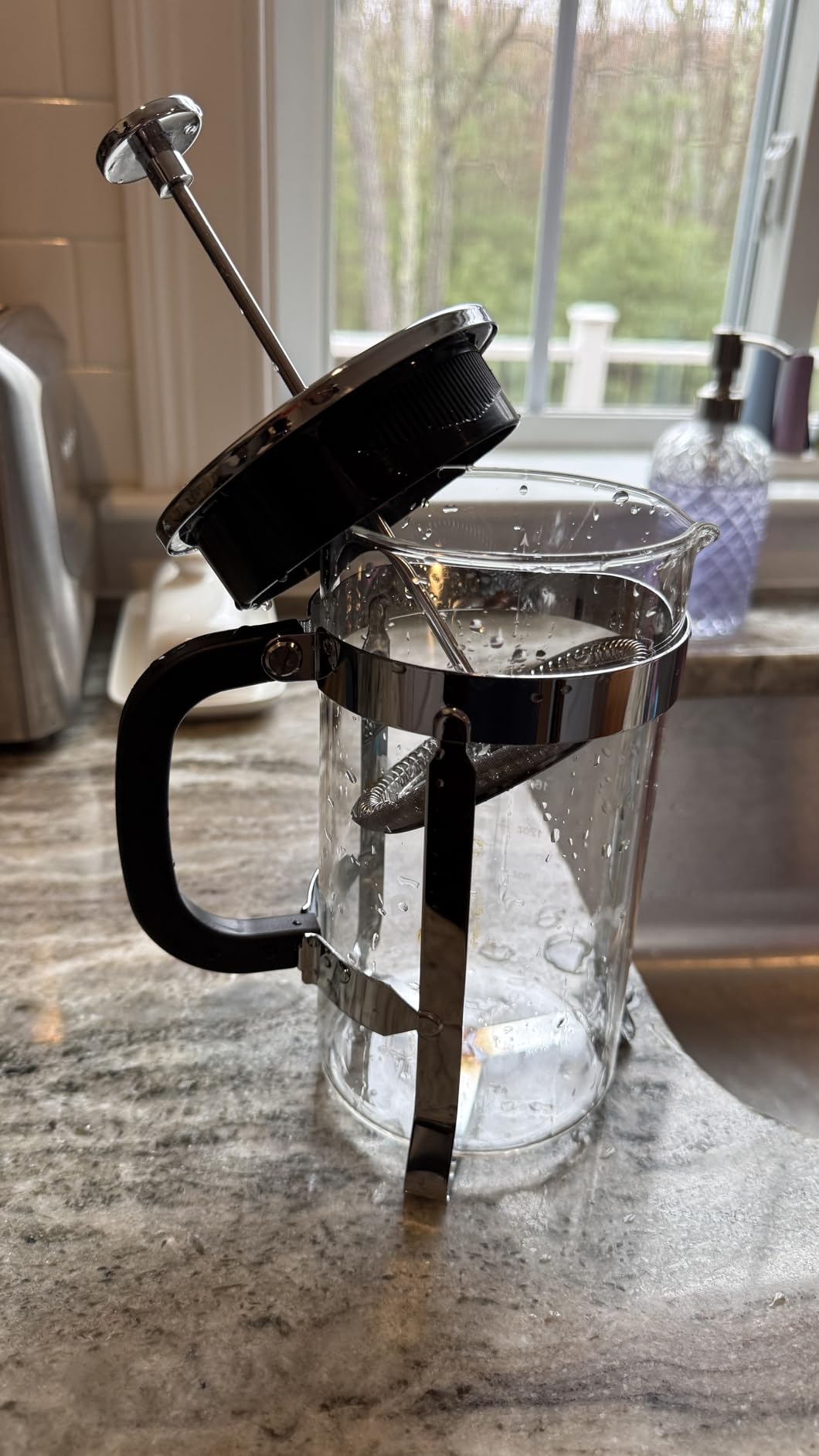 QUQIYSO French Press Coffee Maker 51oz, Large French Press, Thickened Glass customer photo 1