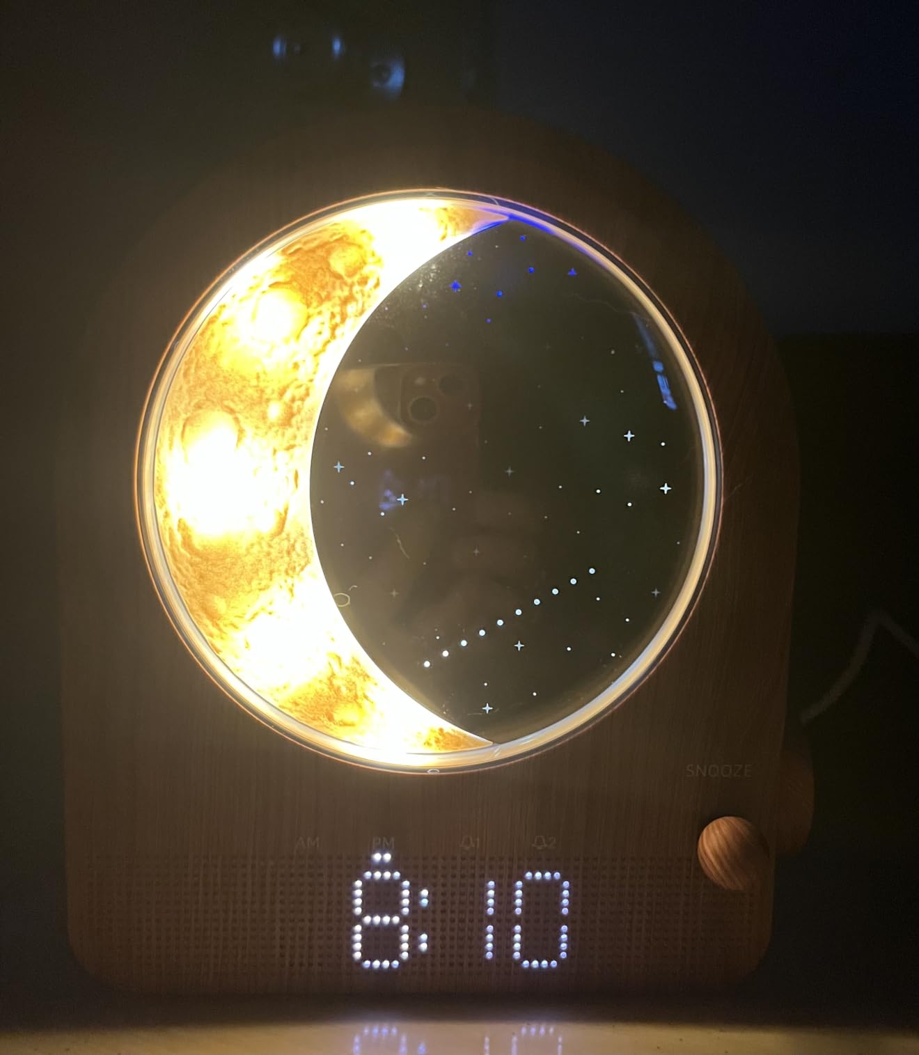 blonbar Sunrise Alarm Clock for Bedrooms, Moon Lamp for Heavy Sleepers customer photo 2