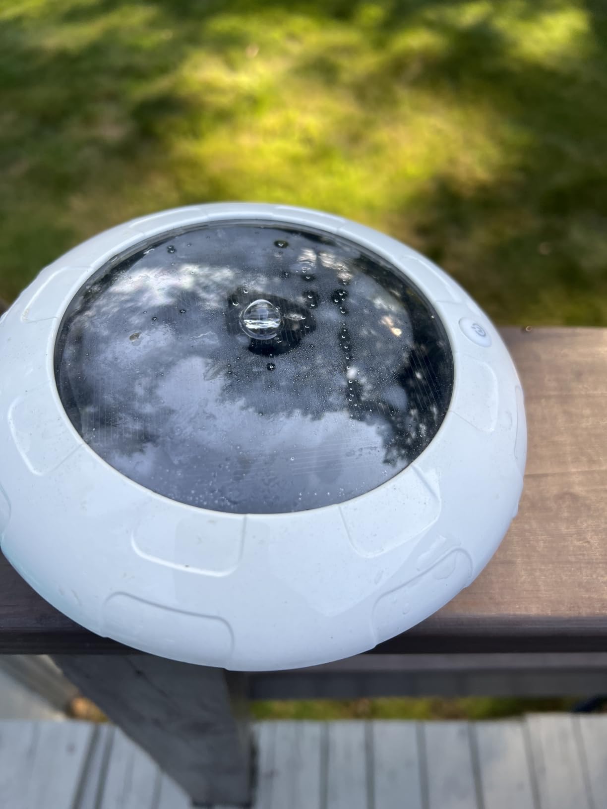 Floating Pool Lights w/Remote, 6.5 Inch RGB Color Changing Solar Pool Lights that Float with 9 Dynamic Lighting, IP68 Waterproof Hangable Solar Floating Light for Pool Garden Weeding Decor(2) customer photo 1