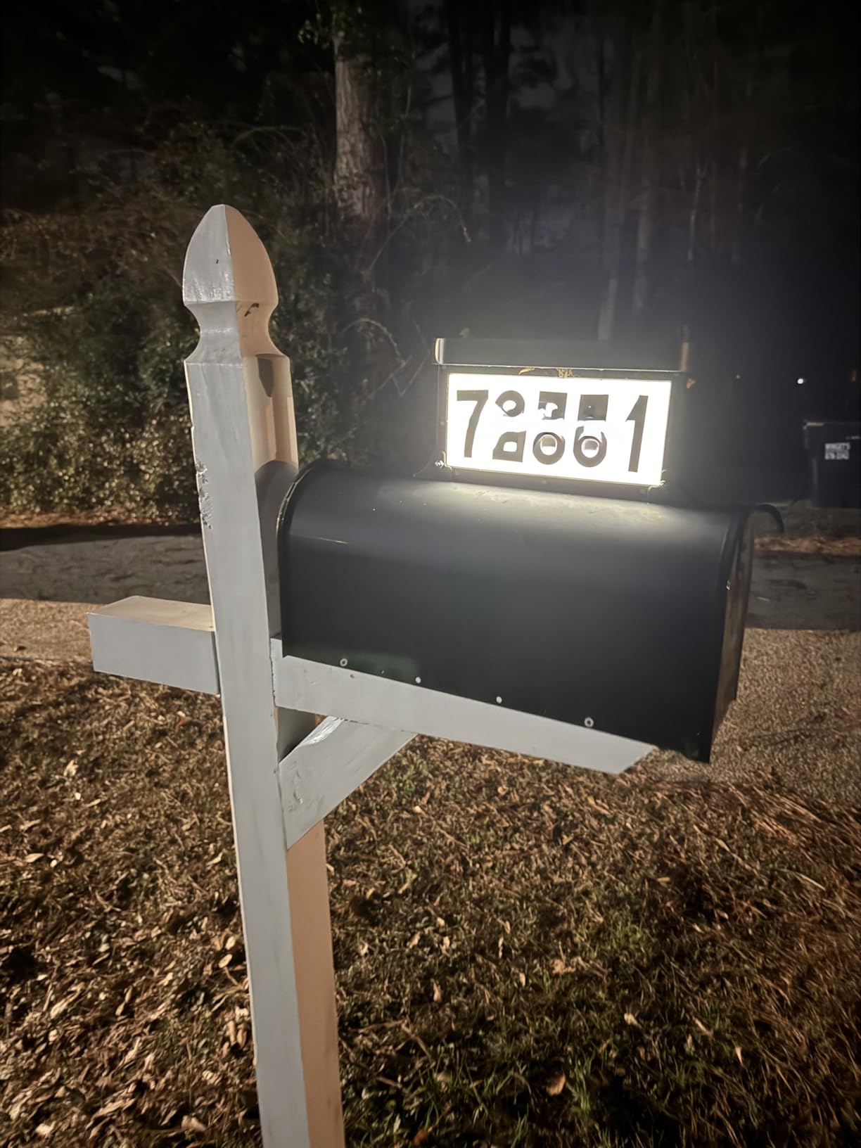 DBF Solar Address Sign, Dual-Sided House Numbers for Outside Waterproof, 3 Colors LED Illuminated Solar Powered Address Plaque with Stakes, Outdoor House Number for Yard Street Home Garden, Vertical customer photo 1