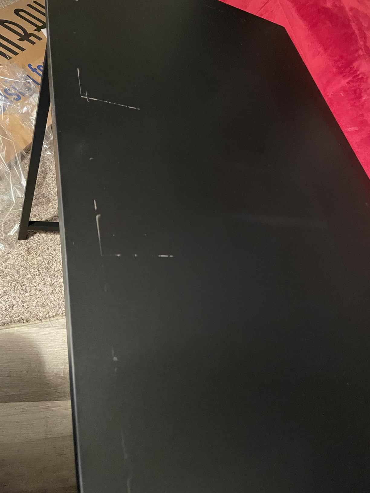 Pamray 32 Inch Small Computer Desk with 2 Drawers for Bedroom Study Writing Home Office Table for Small Spaces Black customer photo 1