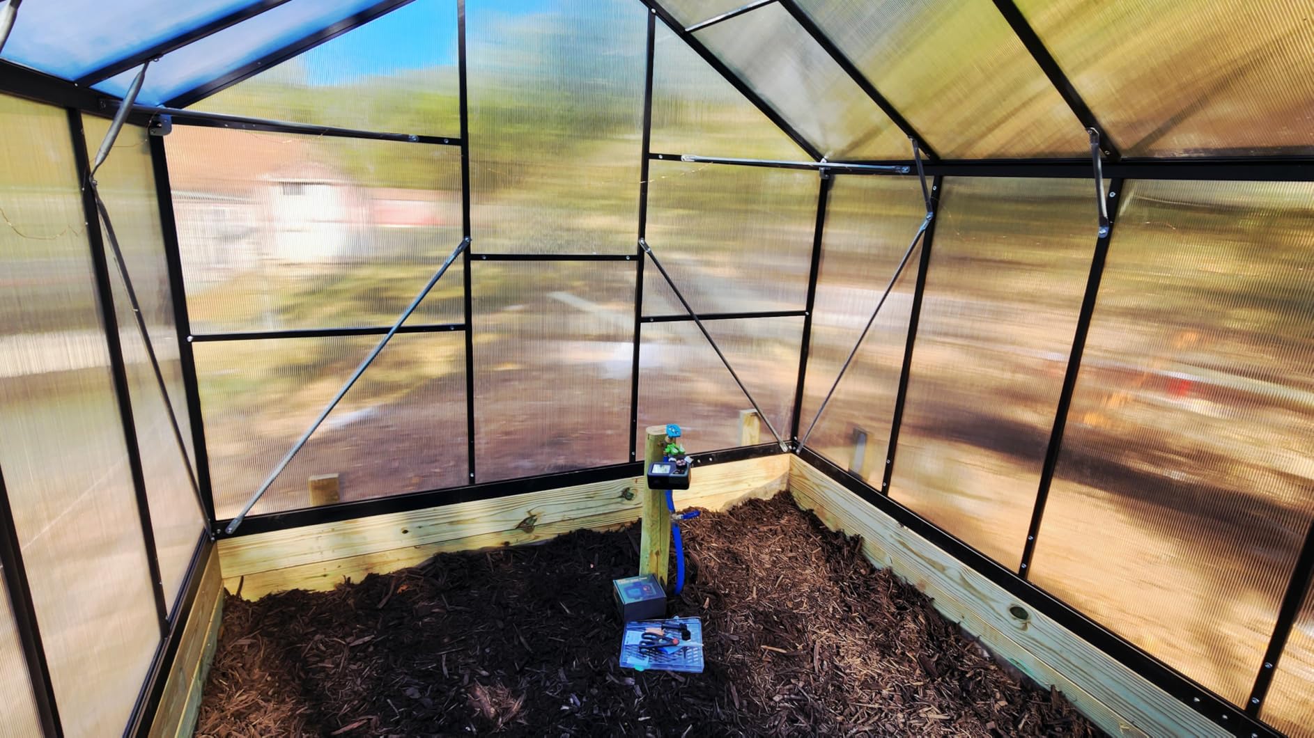 6x4FT Greenhouse with Hygrometer, Windproof Warm Plant Green Houses customer photo 2
