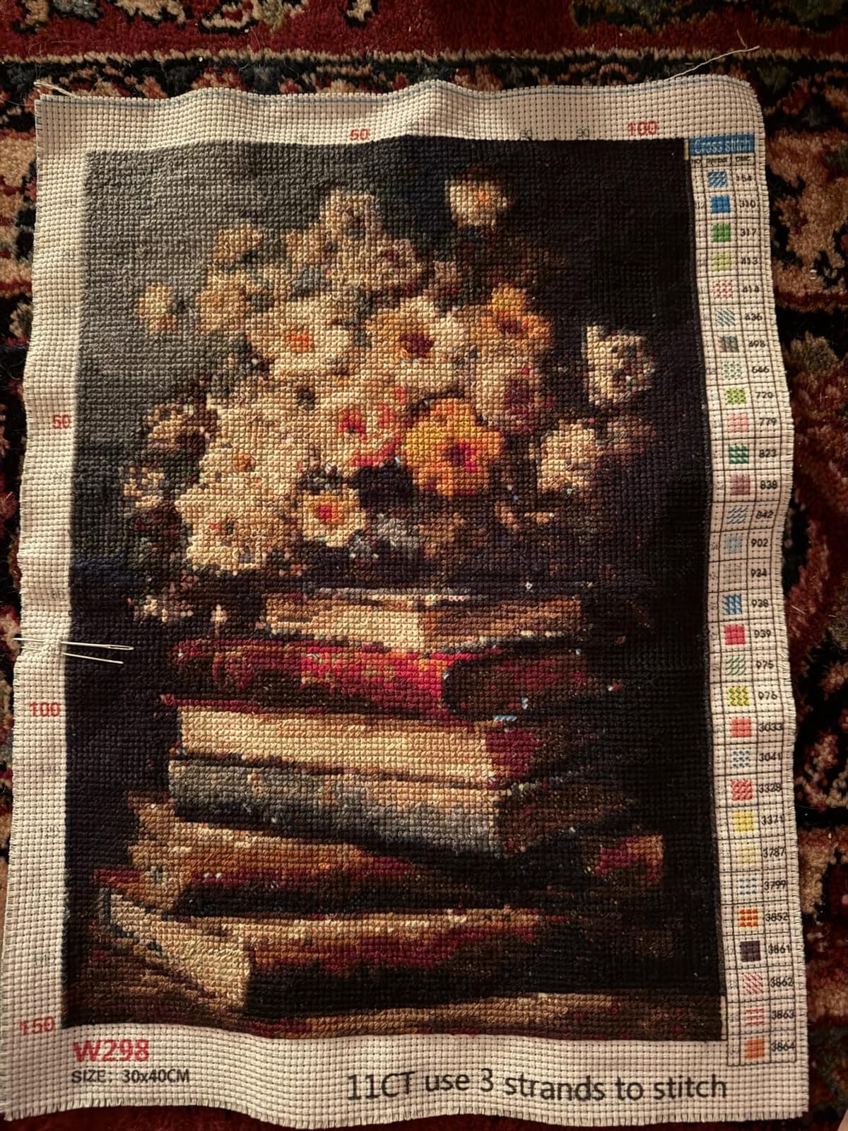 Tiwabb Book Flower Stamped Cross Stitch Kits for Adults Beginners customer photo 1