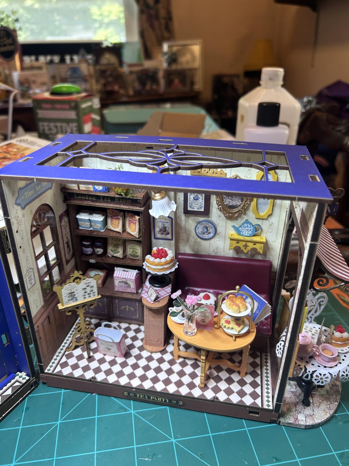 Rolife Tea Room DIY Miniature Dollhouse Kit Creative Gift for Adults customer photo 1
