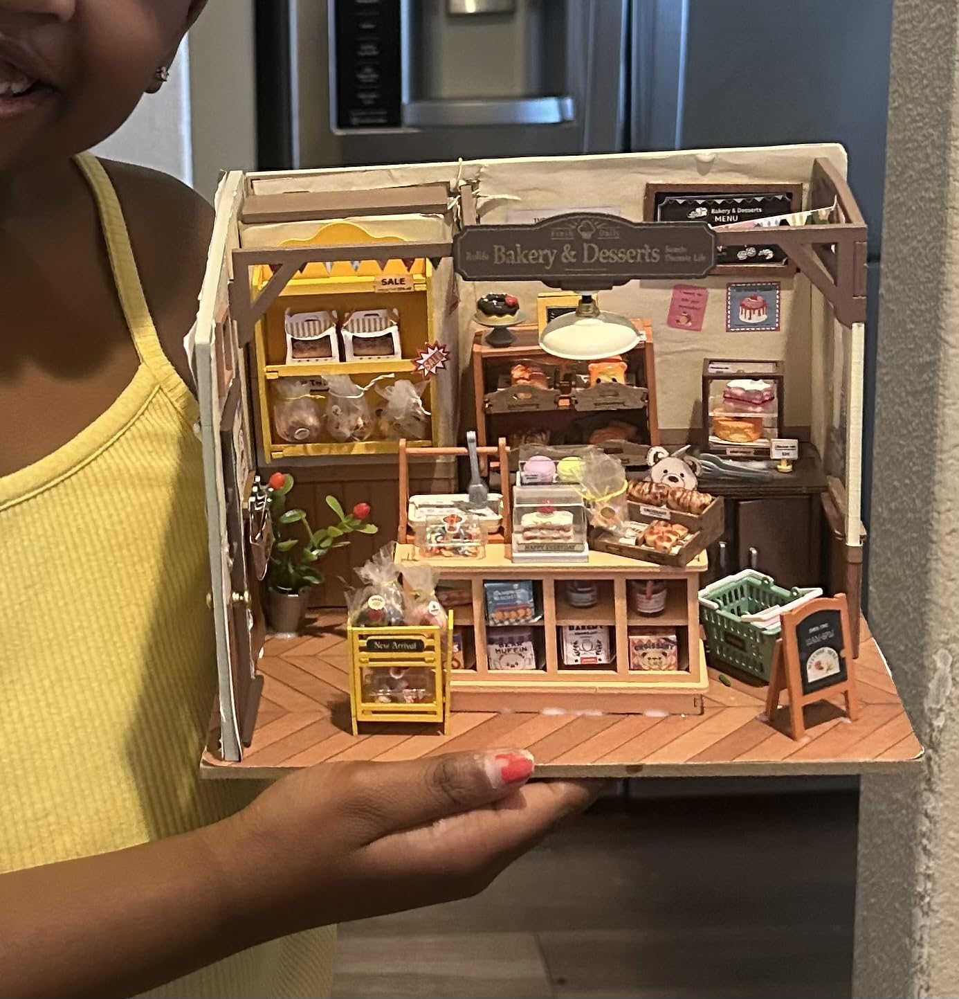 Rolife Tea Room DIY Miniature Dollhouse Kit Creative Gift for Adults customer photo 2