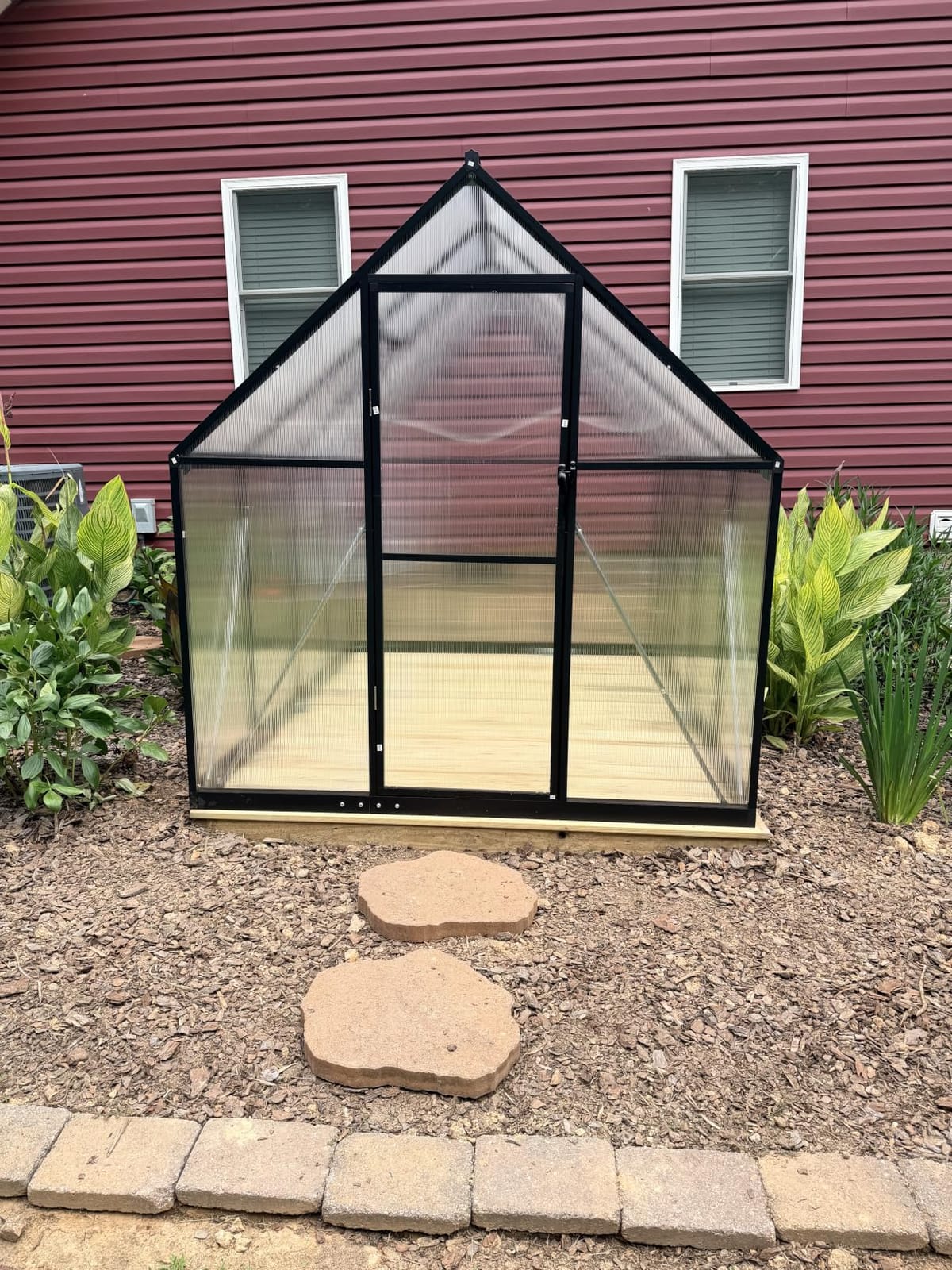 HOOYEAH 6 x 6 FT Polycarbonate Greenhouse for Outdoors, Heavy Duty Walk-in Greenhouses with Roof Air Vent, Aluminum Outdoor Green House Kit, Winter Garden House for Outside Backyard customer photo 1