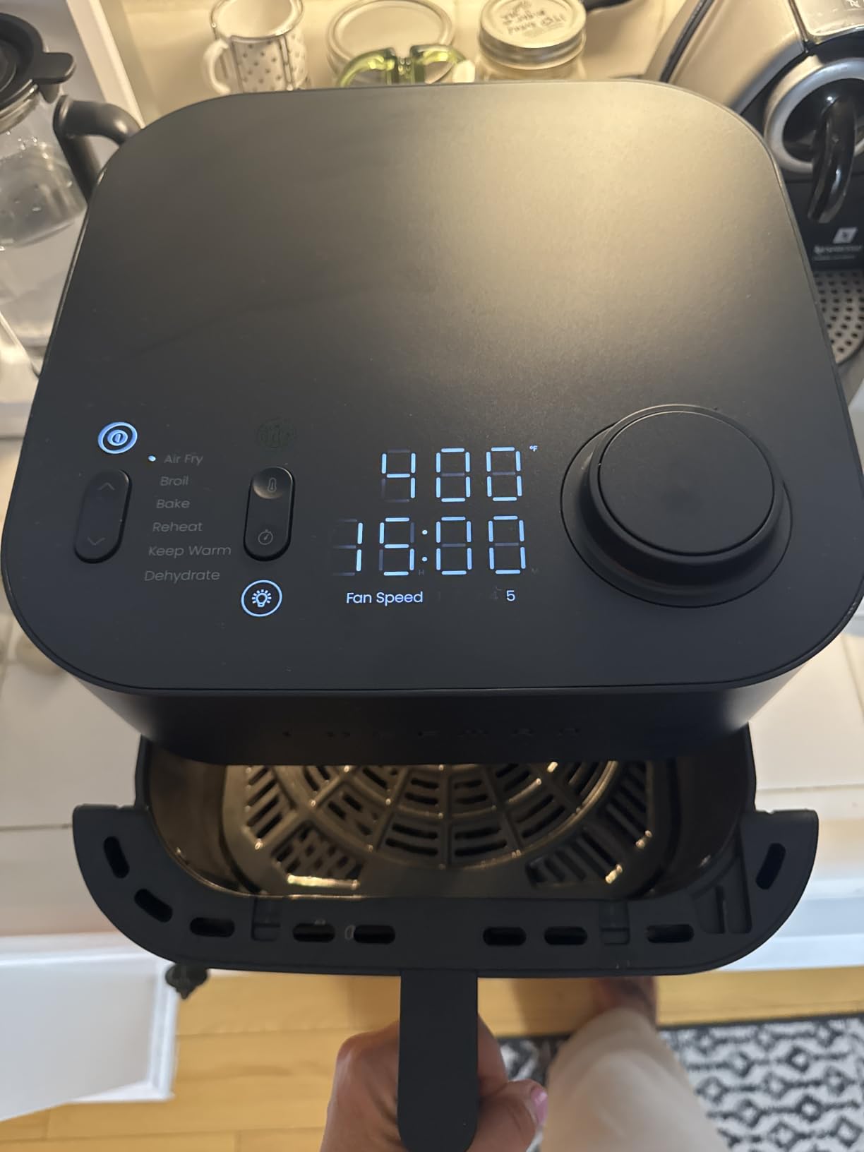 Chefman Crispinator Air Fryer 6-in-1 with 8 Qt capacity, 450°F Max Temp with TurboFry Pro Technology for Fast and Even Results, Viewing Window, Nonstick Ceramic Basket customer photo 1