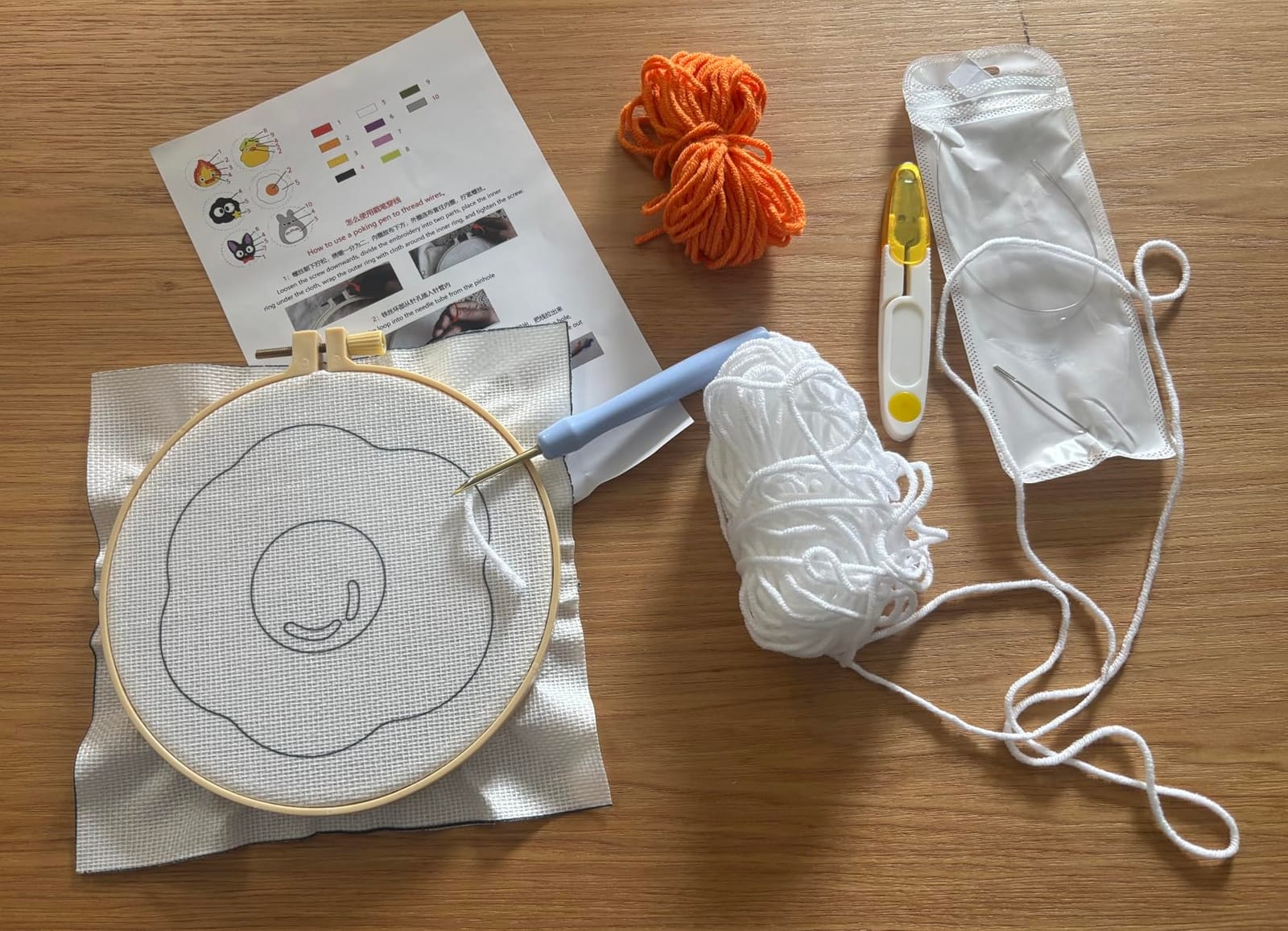 PUNICA Punch Needle Kit for Beginners, Kids & Adults Coaster Set of 6, Easy DIY Embroidery Set Starter Craft Gift with Cute Cartoon Decoration customer photo 2