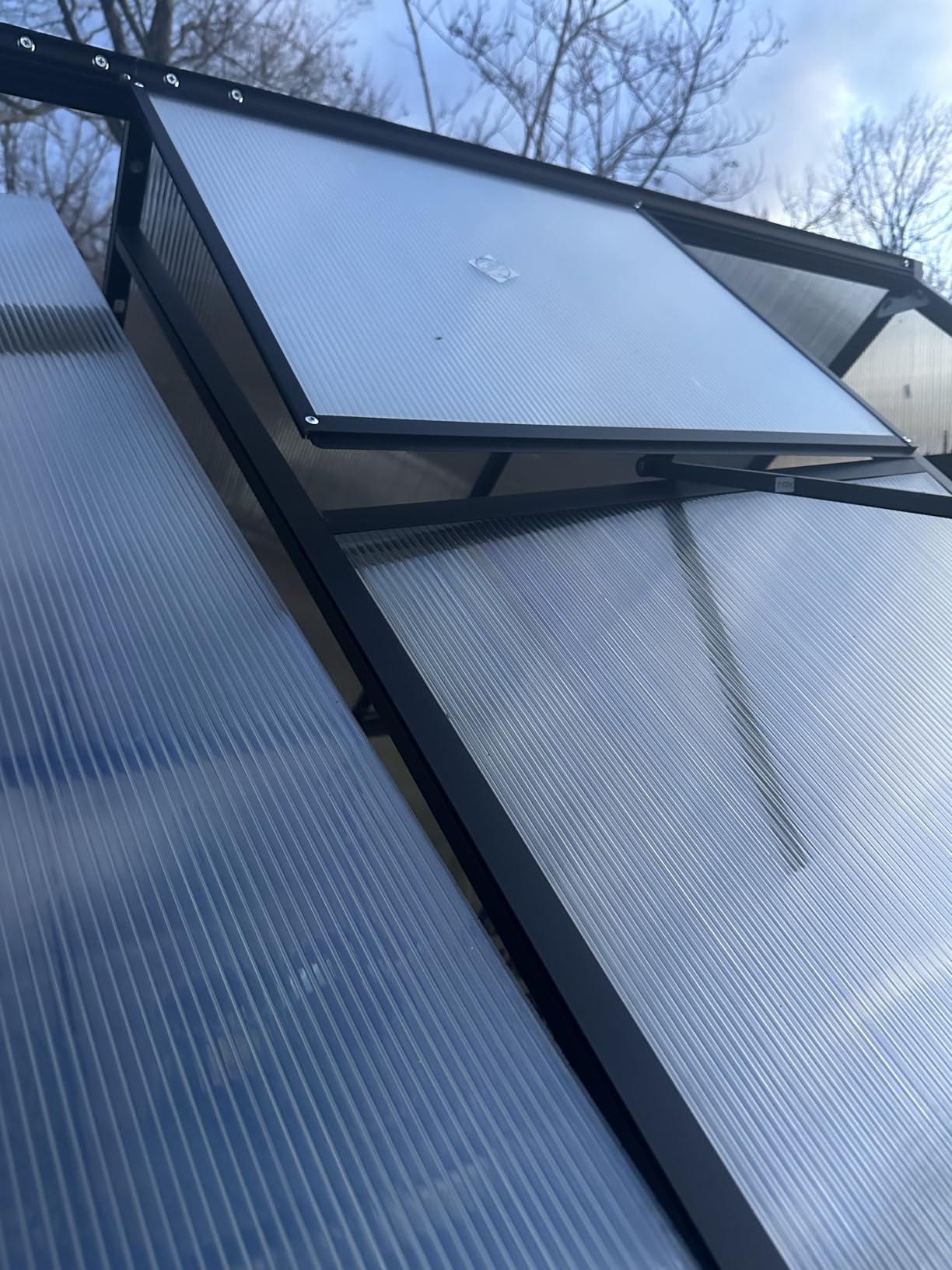 6x8 FT Greenhouse for Outdoors, Polycarbonate Greenhouse with Roof Vent, Enhanced Aluminum Large Walk-in Green House for Garden Backyard customer photo 2