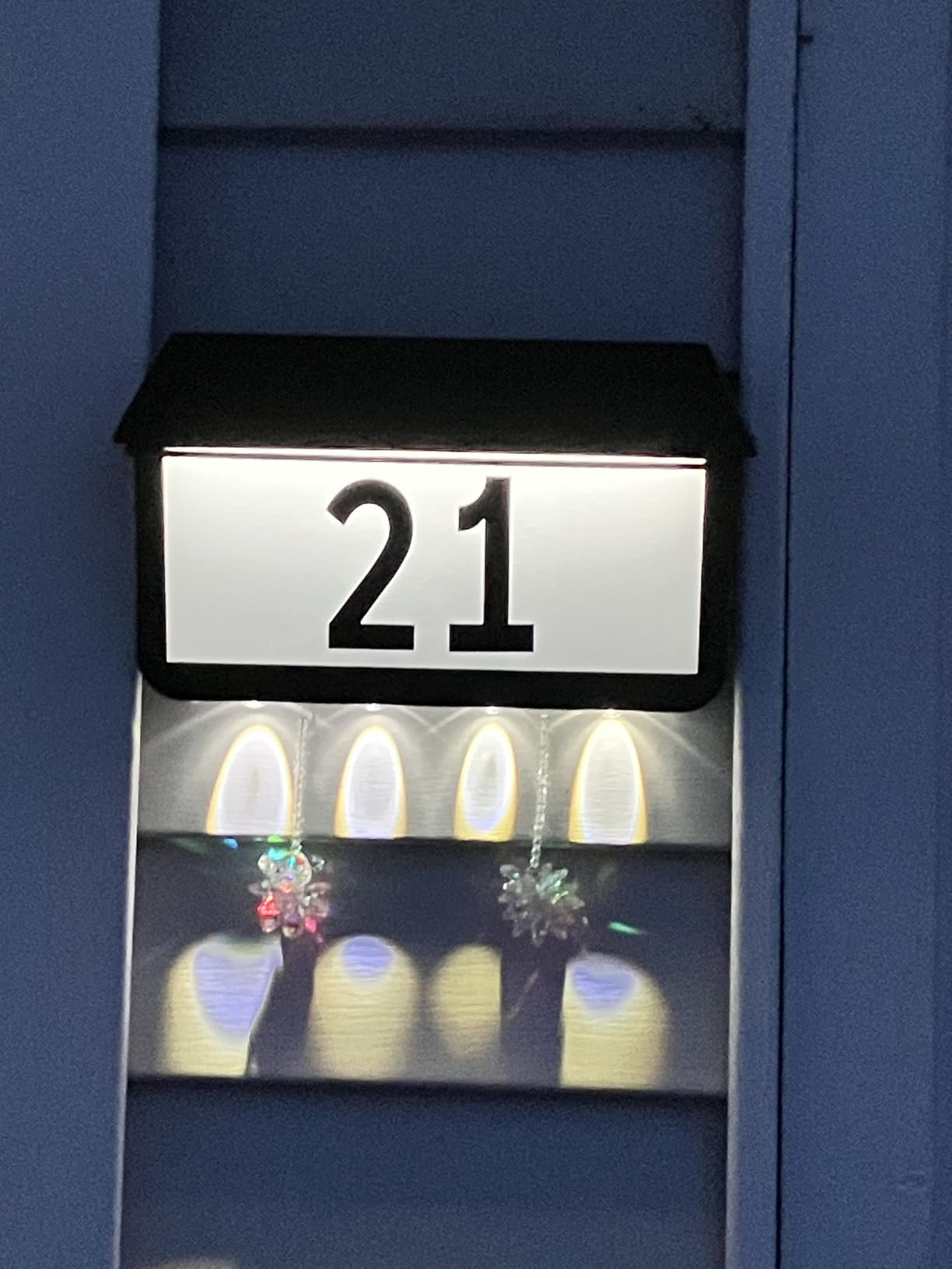 Brightever Solar Powered Address Signs, Solar House Numbers 3-Light Modes customer photo 1
