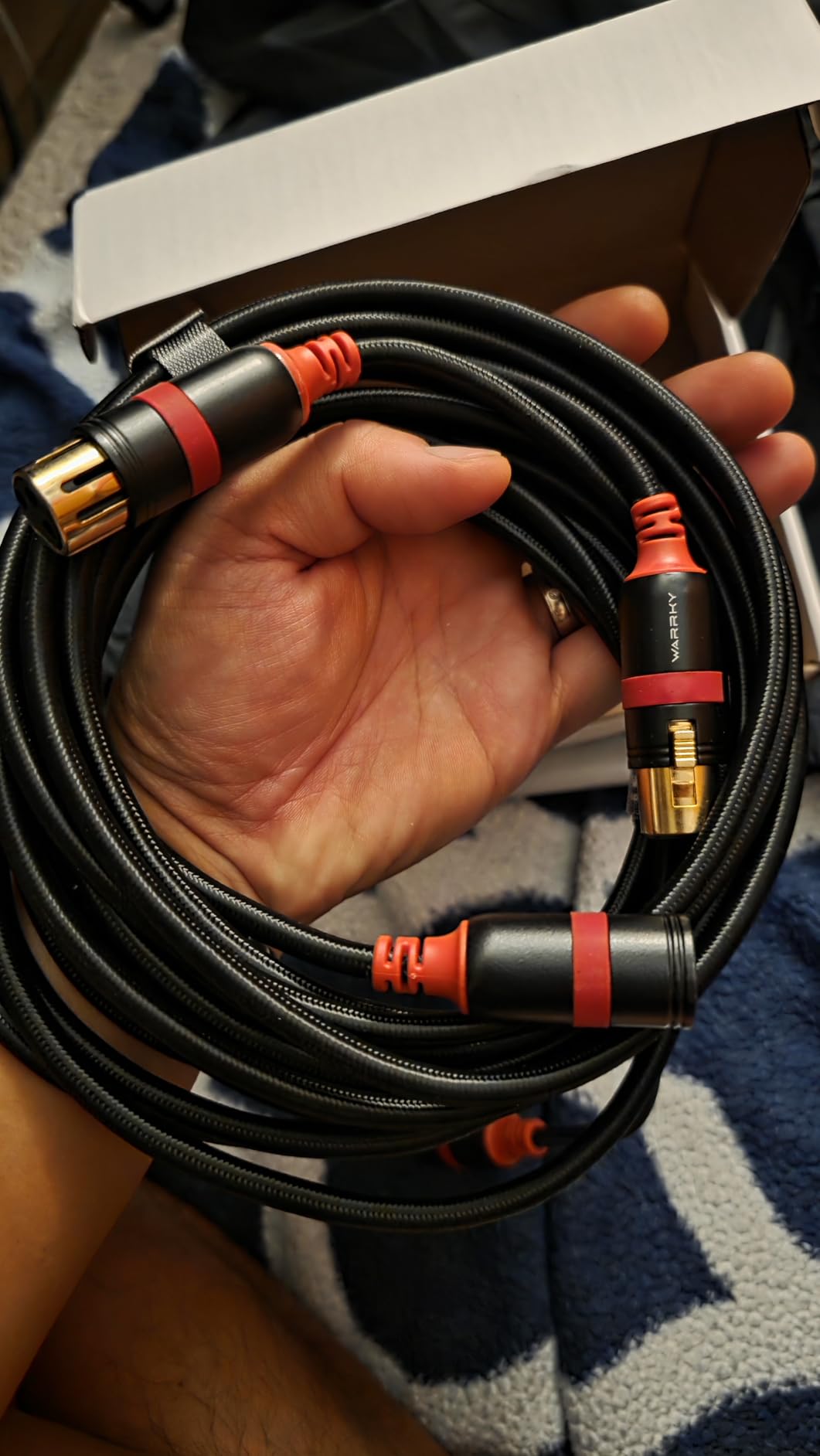 Warrky 10ft 2 Pack XLR Cables OFC Gold-Plated Hi-Fi Balanced Male to Female customer photo 2