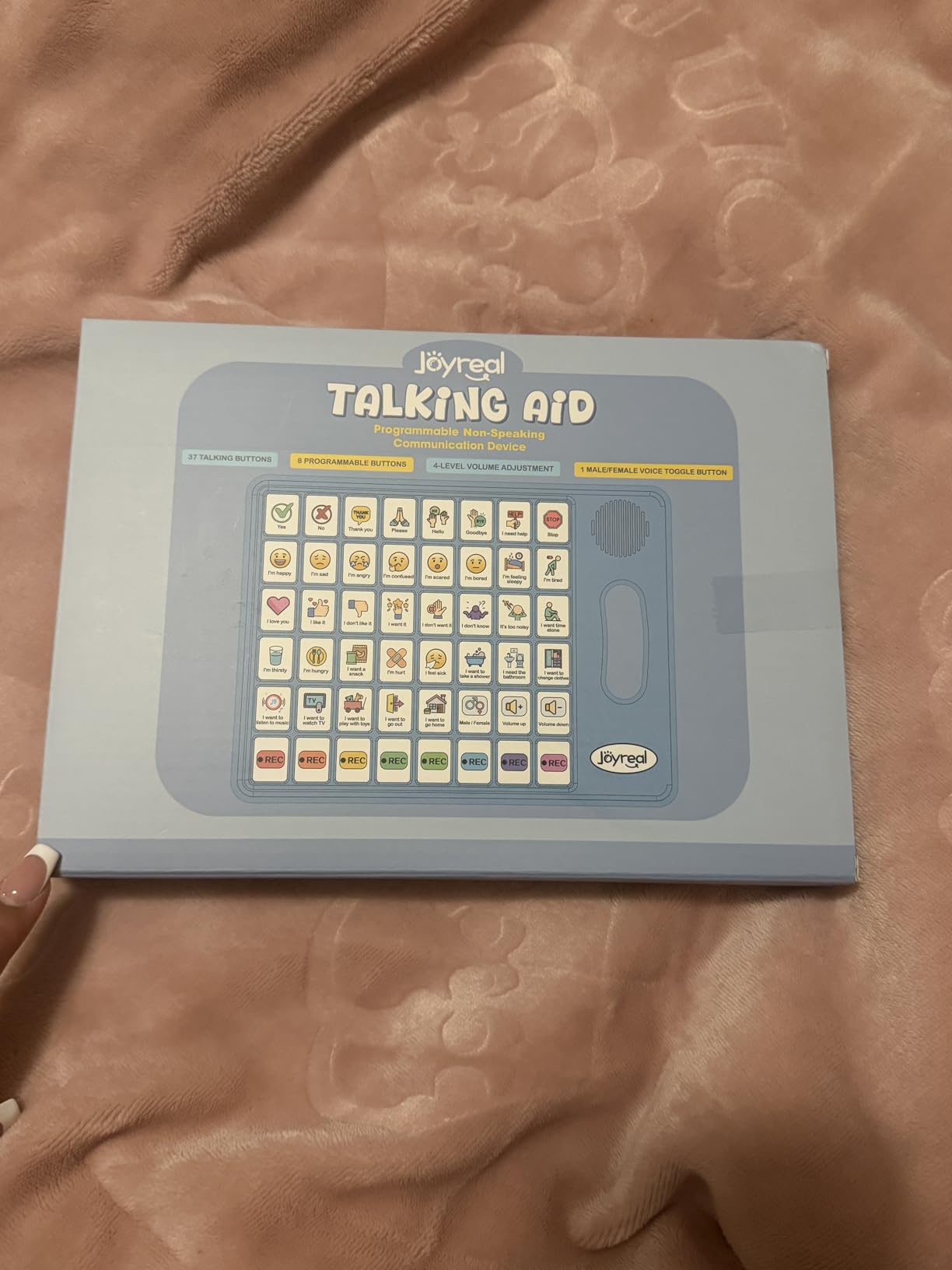 Joyreal AAC Device for Autism, Non Verbal Communication Tools for Speech Therapy & Stroke Rehab. Communication Tablet, Autism Talking Aids with 8 Programmable Buttons & Adjustable Volume customer photo 1