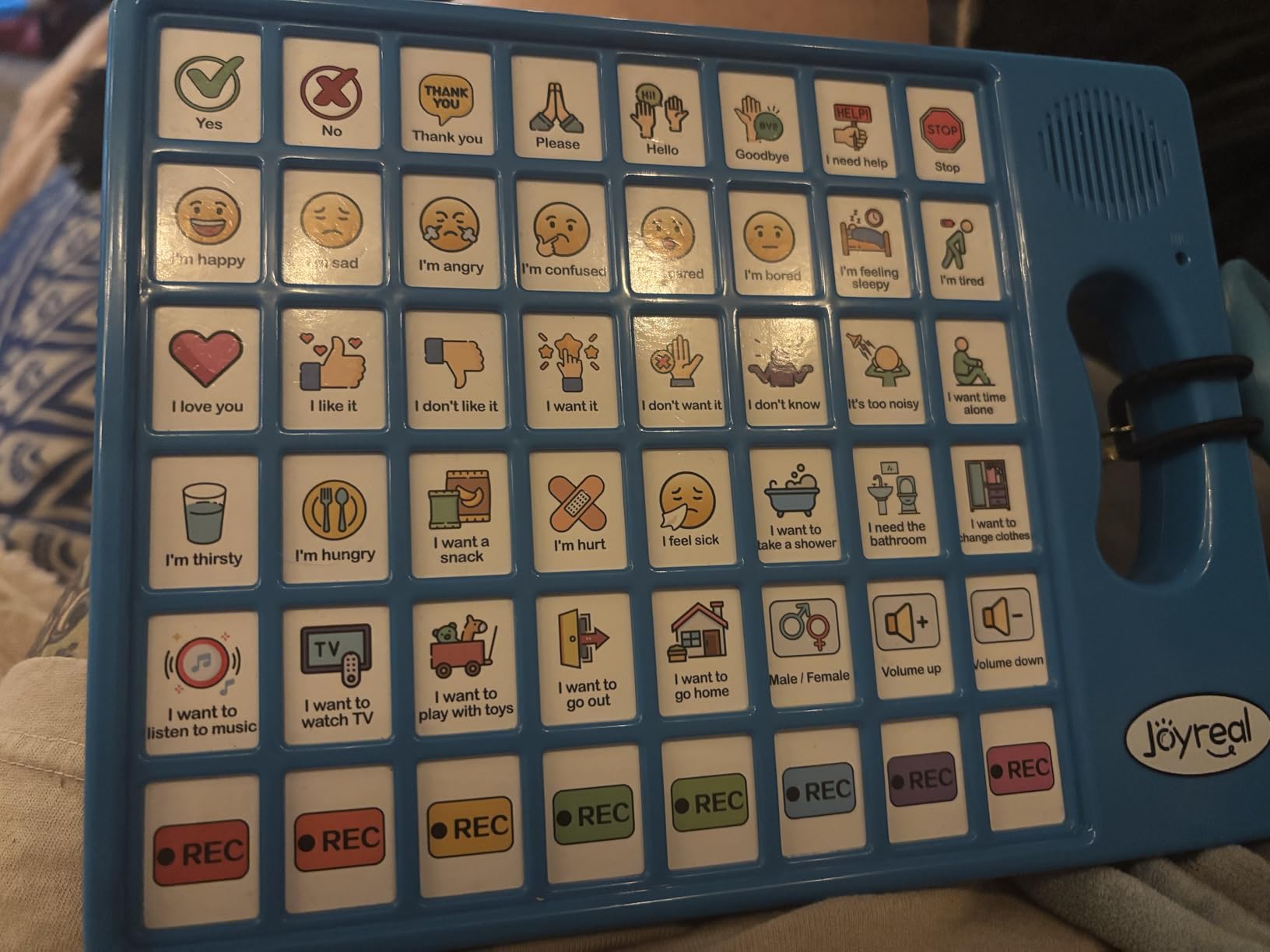 Joyreal AAC Device for Autism, Non Verbal Communication Tools for Speech Therapy & Stroke Rehab. Communication Tablet, Autism Talking Aids with 8 Programmable Buttons & Adjustable Volume customer photo 2