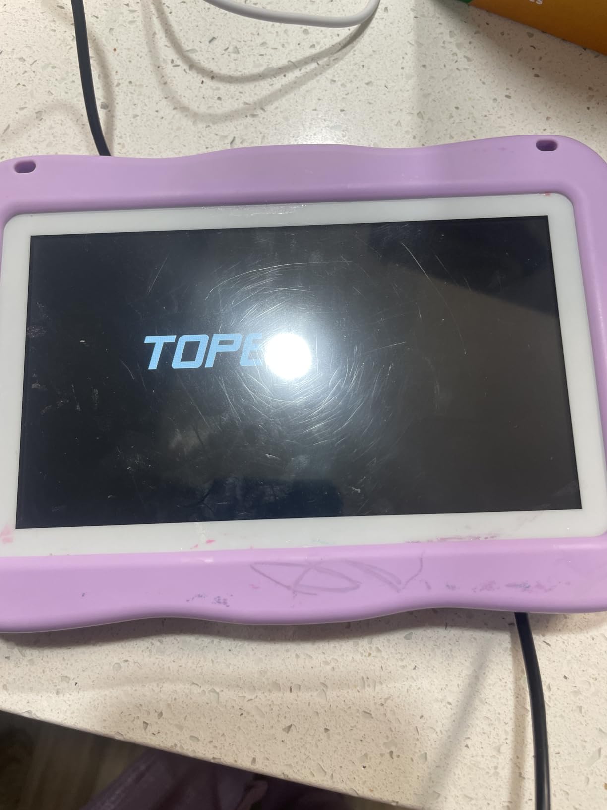 Kids Tablet 7IN Toddler Tablet for Kids, Children Tablets for Toddlers with Parental Controls, Camera, Shockproof Case, Kids Learning Apps Pre-installed Kid’s Educational Tablets for Boy Girl (purple) customer photo 1