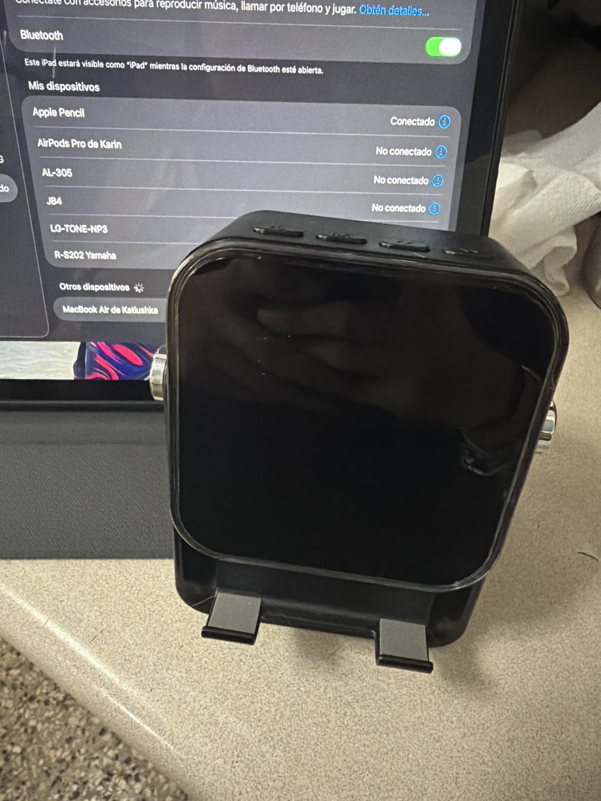 Induction Speaker with Phone Stand 5 in 1 Wireless Bluetooth Audio Black customer photo 2