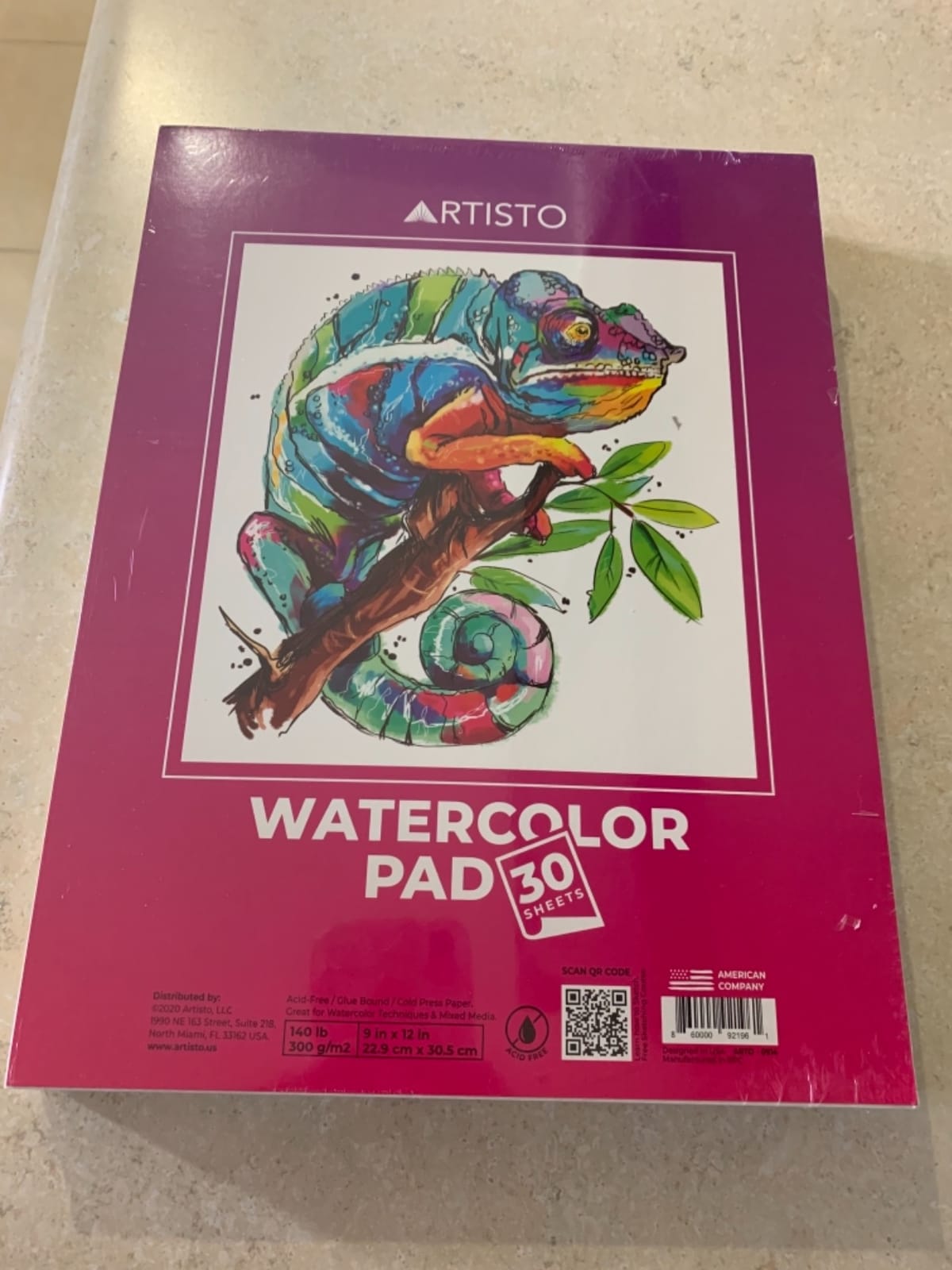 ARTISTIC EYE Watercolor Pad 9x12”, 30 Sheets, Glue Bound, Acid-Free Paper, 140lb (300gsm), Perfect for Most Wet & Dry Media, Ideal for Beginners, Artists & Professionals (Set of 1) customer photo 2