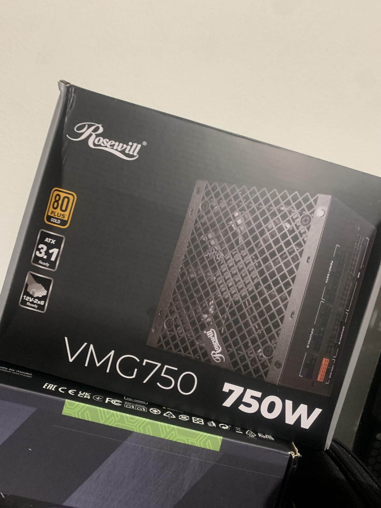 Rosewill VMG 750W 80+ Gold, ATX 3.0 & 3.1 Compatible, Full Modular Low-Noise Power Supply, PCIe 5.1 12V-2x6 Connector, 100% Japanese Electrolytic Capacitor, 120mm FDB Silent Fan - 5 Year Warranty customer photo 1