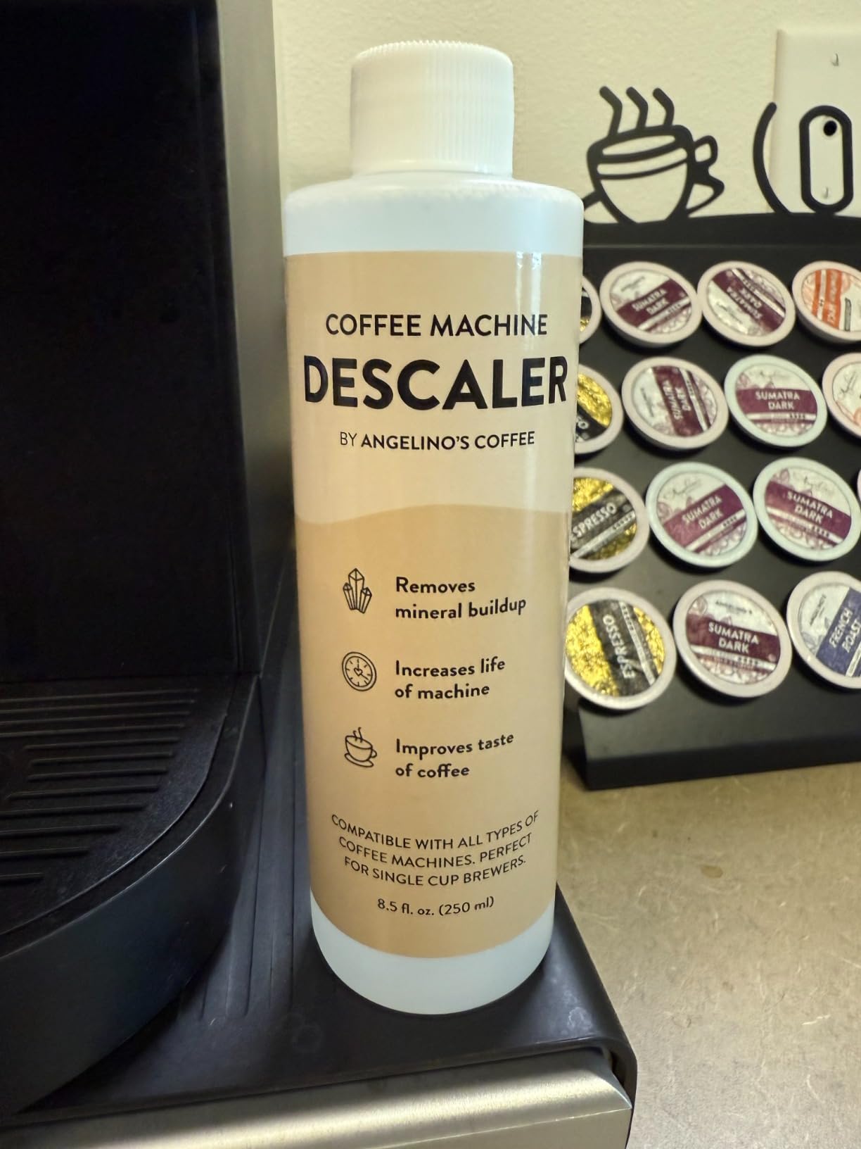 Universal Descaling Solution for Keurig, Nespresso, Breville, DeLonghi & Ninja (4 Uses) – Professional Coffee Descaler & Cleaner – Removes Limescale to Restore Flow & Temp – Odorless & Residue-Free customer photo 1
