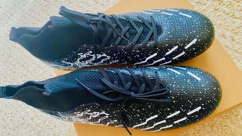 Unisex Soccer Cleats Lightweight No-Tie Lacing System Multi-Surface Football Shoes with Ankle Support for Beginners to Advanced Players customer photo 2