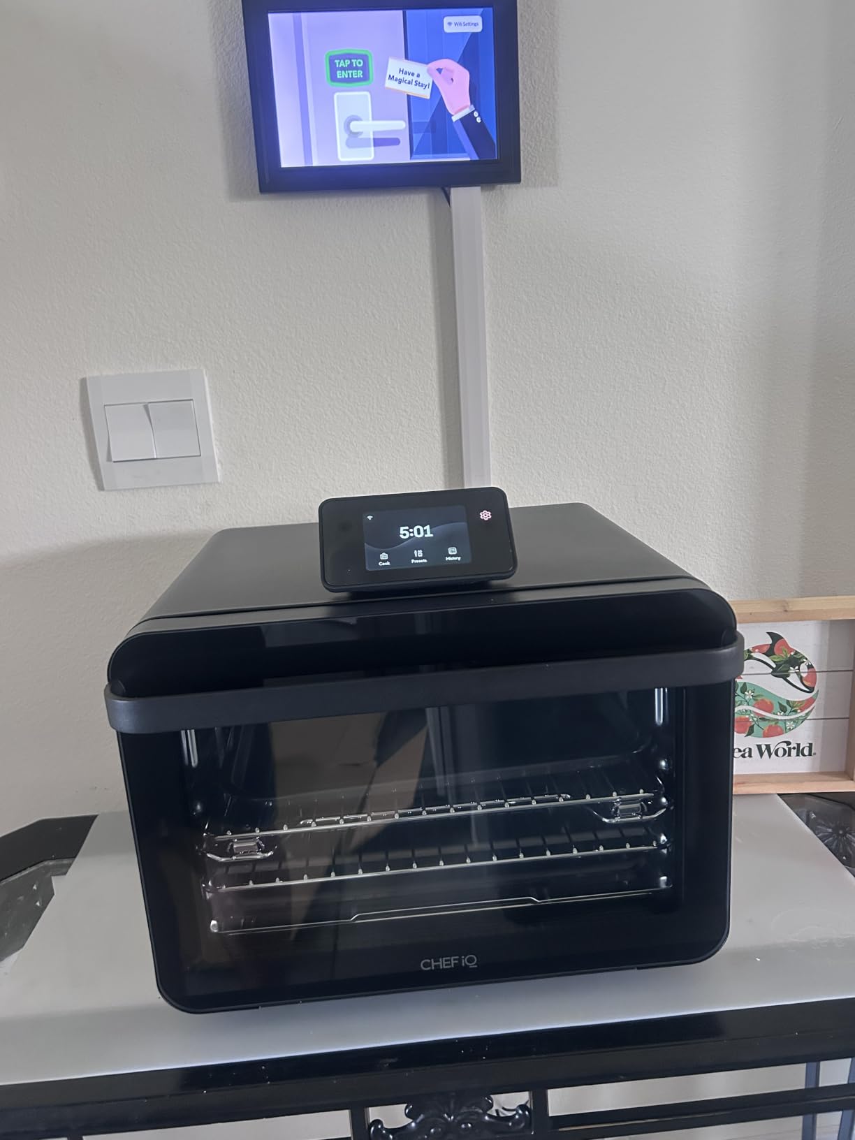 CHEF iQ MiniOven Smart Toaster Oven Air Fryer Combo, 11-in-1 Countertop Convection Oven, Bake, Broil, Air Fry, Broil, Dehydrate, 1750W, 25 Qt Capacity, Fast Cooking with Touchscreen Controls – Black customer photo 1