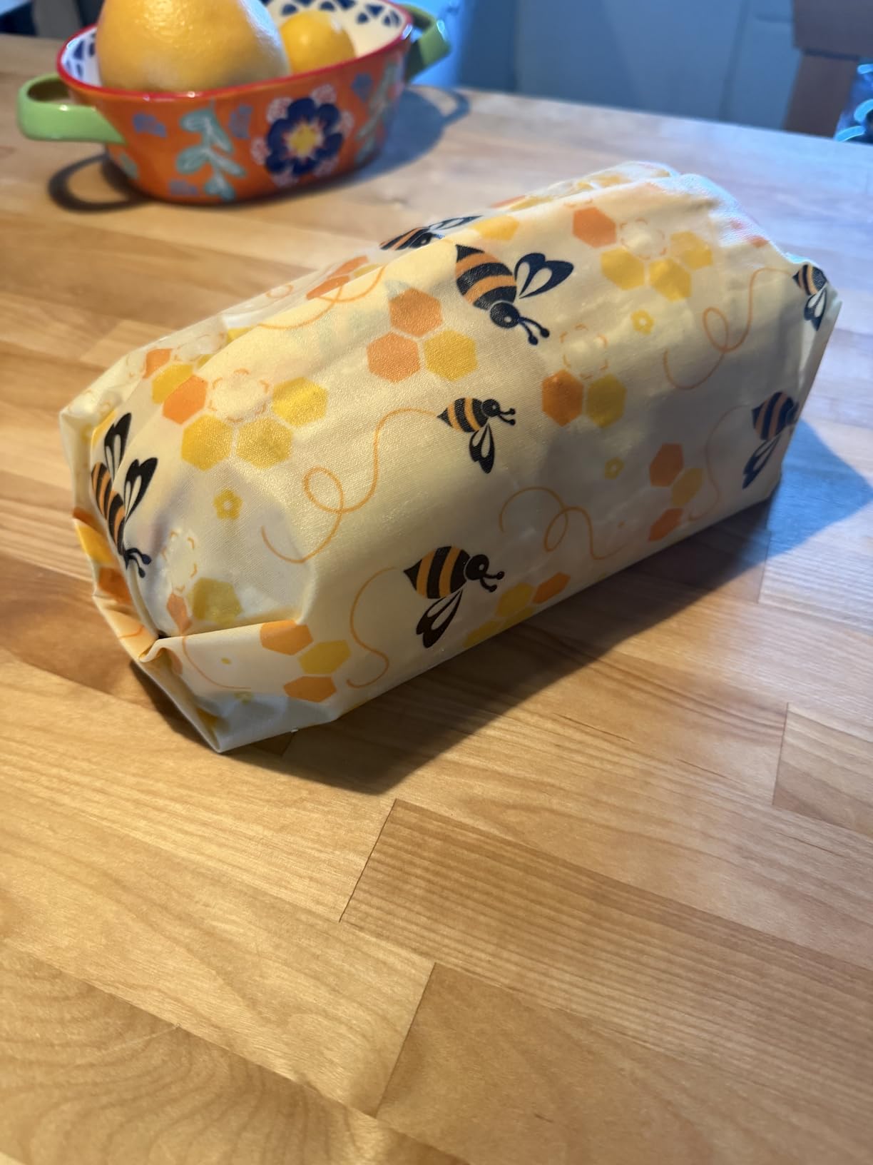 Beeswax Wraps for Food Roll(13x39inch), Organic Beeswax Wrap Beeswax Food Wraps Reusable Food Wrap Sustainable Beeswax Paper Beeswax Sandwich Wrap Beeswax Storage Cloth (Bees) customer photo 1