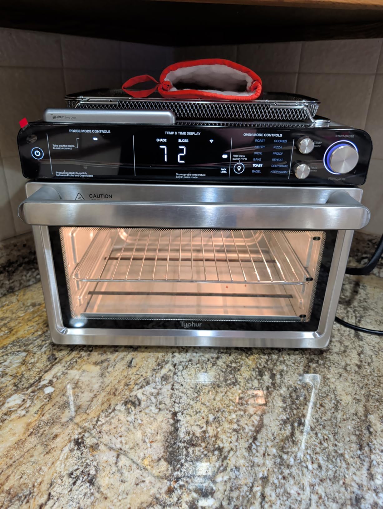 Typhur Sync Air Fryer Oven with Wireless Meat Thermometer Probe, AI Recipes customer photo 2
