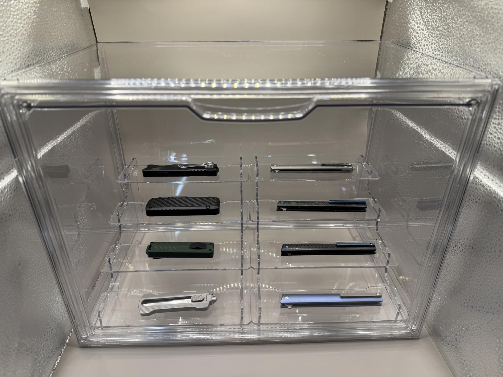 3 Tier Display Case for Collectibles,Clear Display Box with 2 Movable Plates ,Storage Container with Magnetic Door (Large 1 Pack) customer photo 1