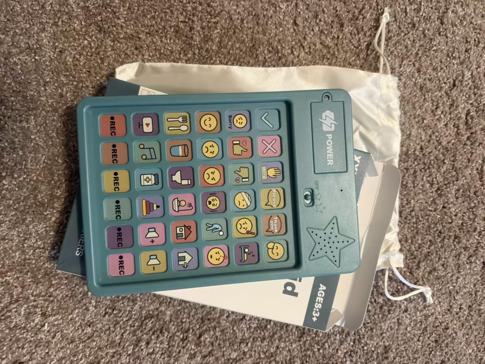 AAC Device for Autism & Nonverbal Kids and Adults, Communication Tool for Home & School – 36 Preset Buttons, 6 Recording Buttons, Sensory Autism Toys for Kids, Easter Basket Stuffers customer photo 1