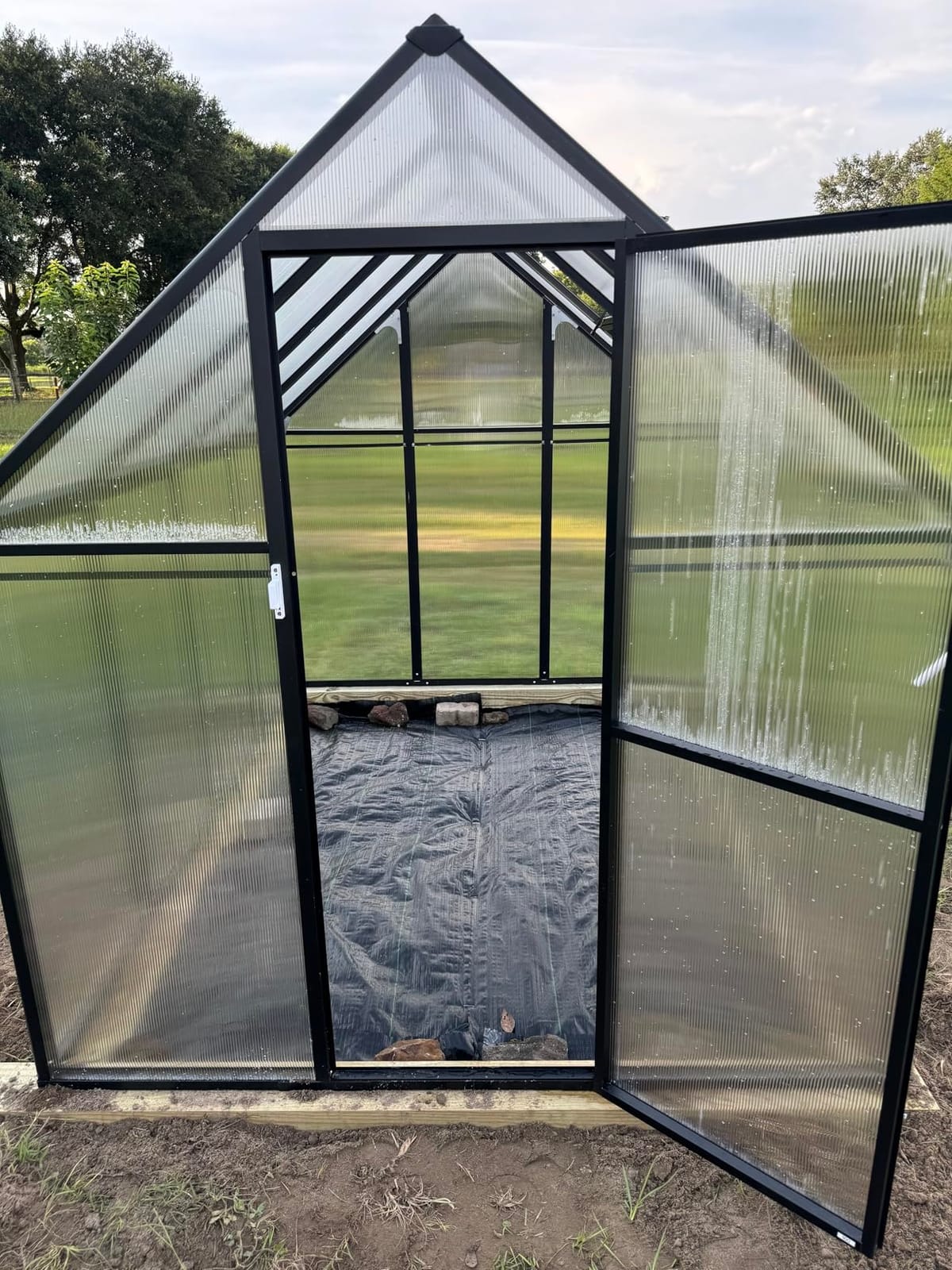 CDCASA 12x10x10 FT Polycarbonate Greenhouse for Outdoors w/2 Windows customer photo 1