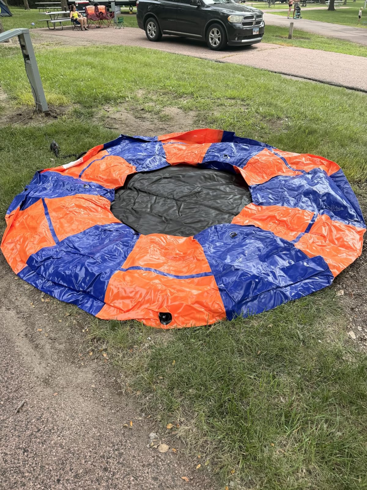 Inflatable Water Trampoline, 10FT Floating Platform for Lakes, Ponds, and Pools with Rope Ladder & Electric Pump for Quick Setup, Great for Kids & Adults customer photo 1