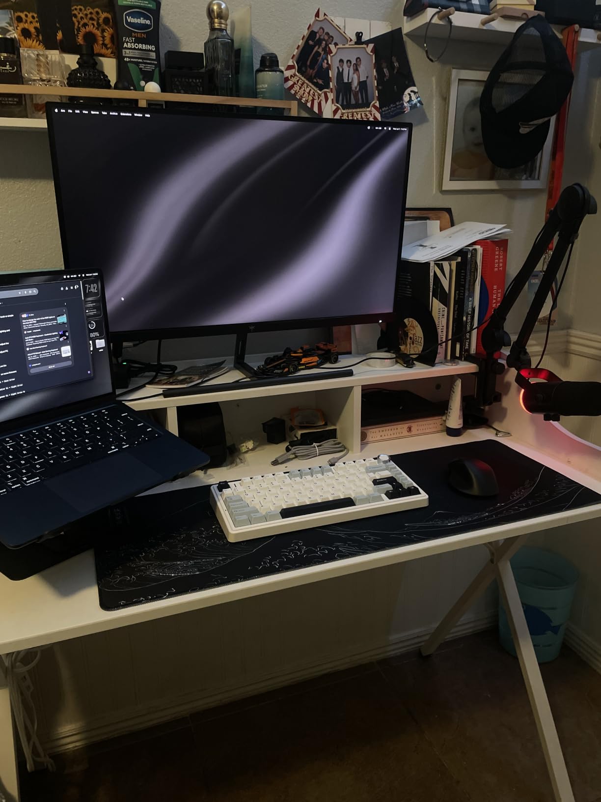 AULA F75 75% Wireless Mechanical Keyboard, Hot Swappable Creamy Keyboard, Pre-lubed Linear Switches, 2.4GHz/Type-C/BT5.0, RGB Backlit Gaming Keyboards(White&Brown) customer photo 2