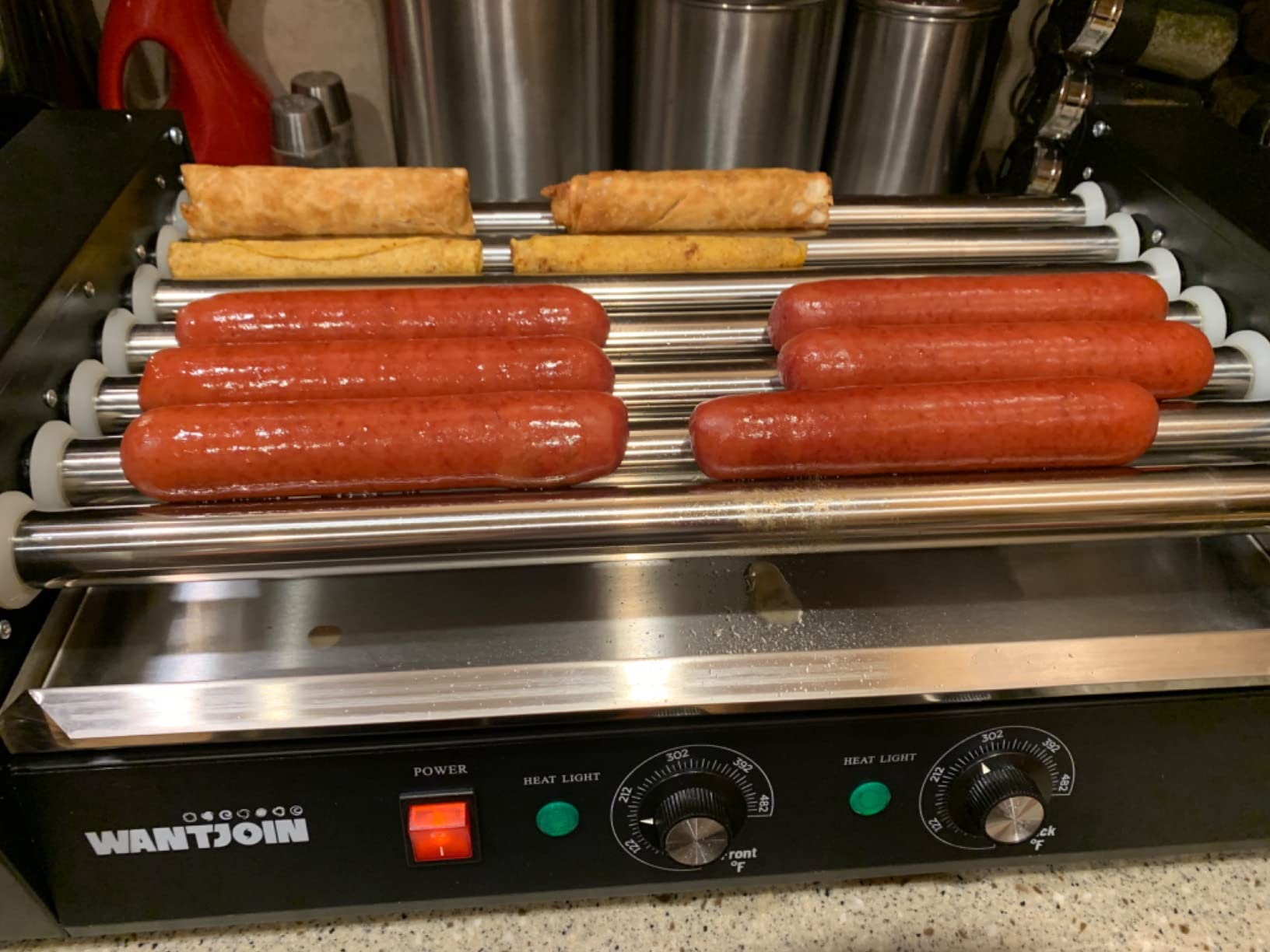 WantJoin Commercial Hot Dog Steamer - 38QT/36L Electric Hot Dog Steamer and Bun Warmer, Stainless Steel Hot Dog Cabinet with Tempered Glass 200-275 Sausages & 40-45 Buns customer photo 1