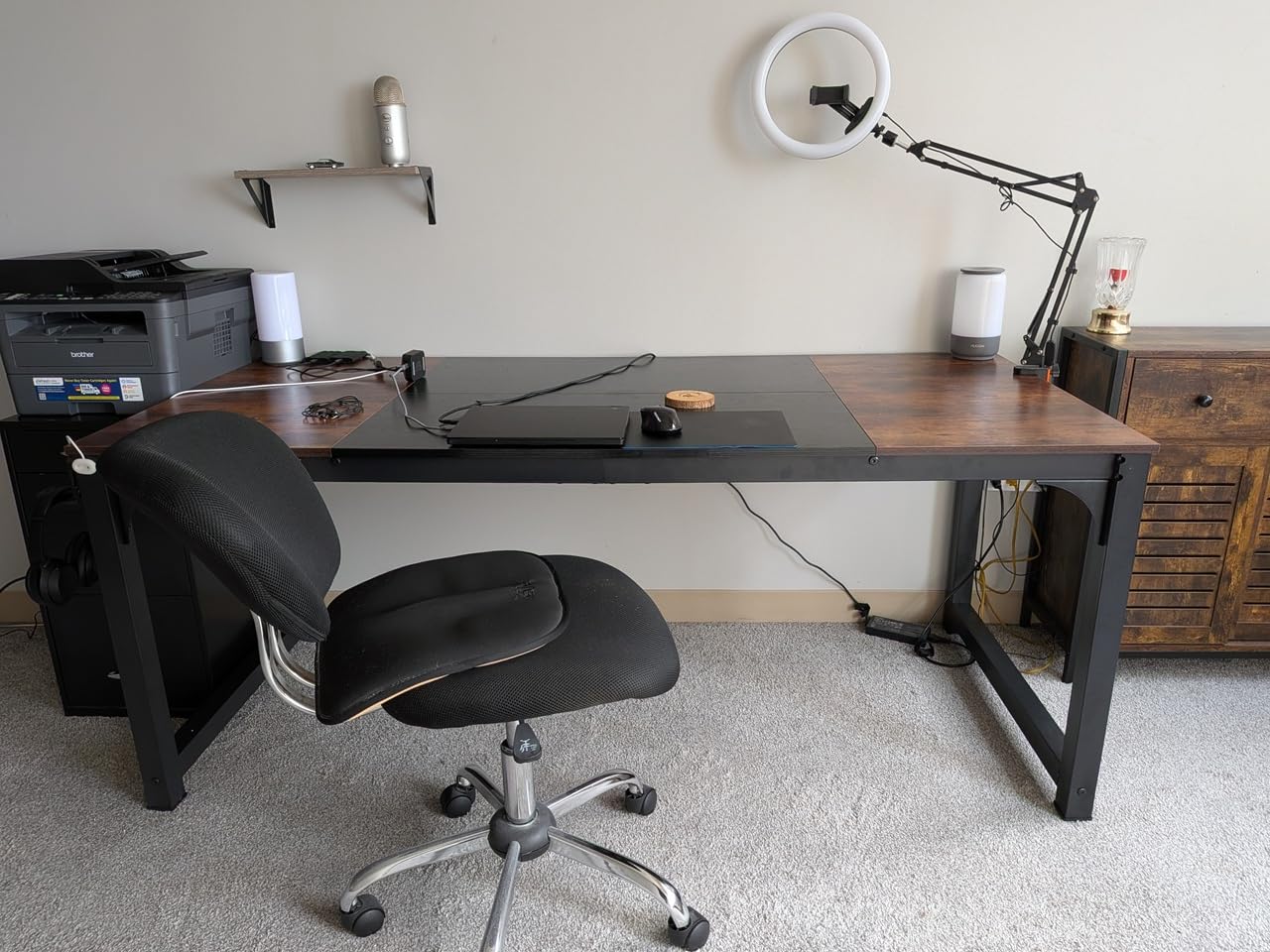 Tribesigns Modern Computer Desk, 63 x 31.5 inch Large Office Desk Computer Table Study Writing Desk Workstation for Home Office, Black customer photo 2