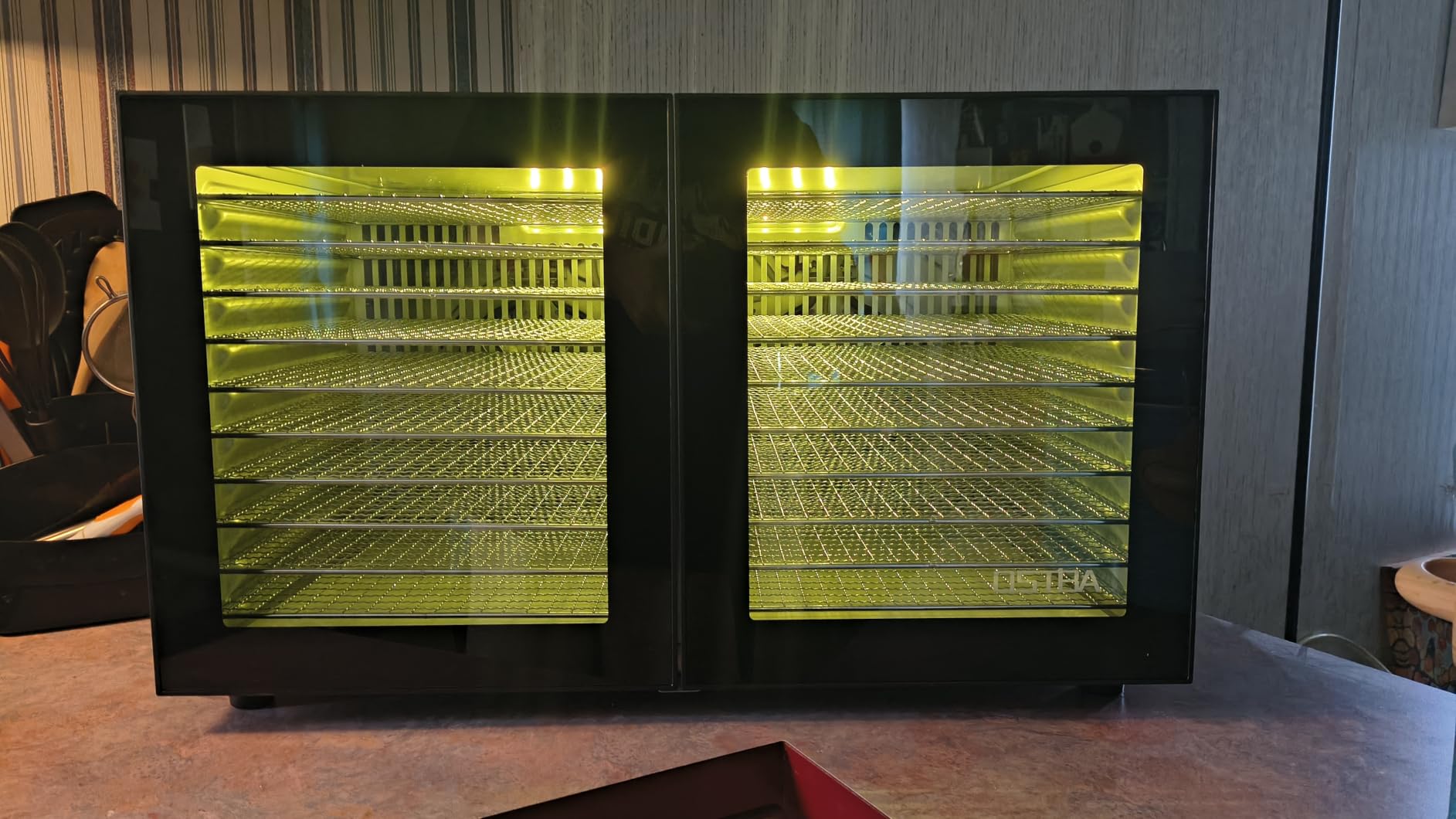 OSTBA Food Dehydrator with 20 Trays, 1300W Dryer, 95–180°F Temp, 48H Timer customer photo 2
