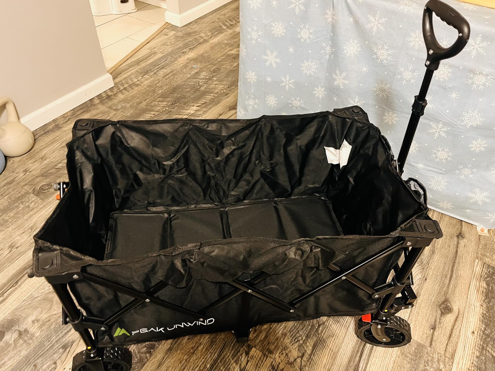 Wagons Carts Foldable,Collapsible Wagon with Wheels,450LBS Heavy Duty Beach Wagon Cart,Lightweight Portable Folding Utility Wagon Cart with Cup Holders for Camping, Garden, Sports, Grocery pcs customer photo 1