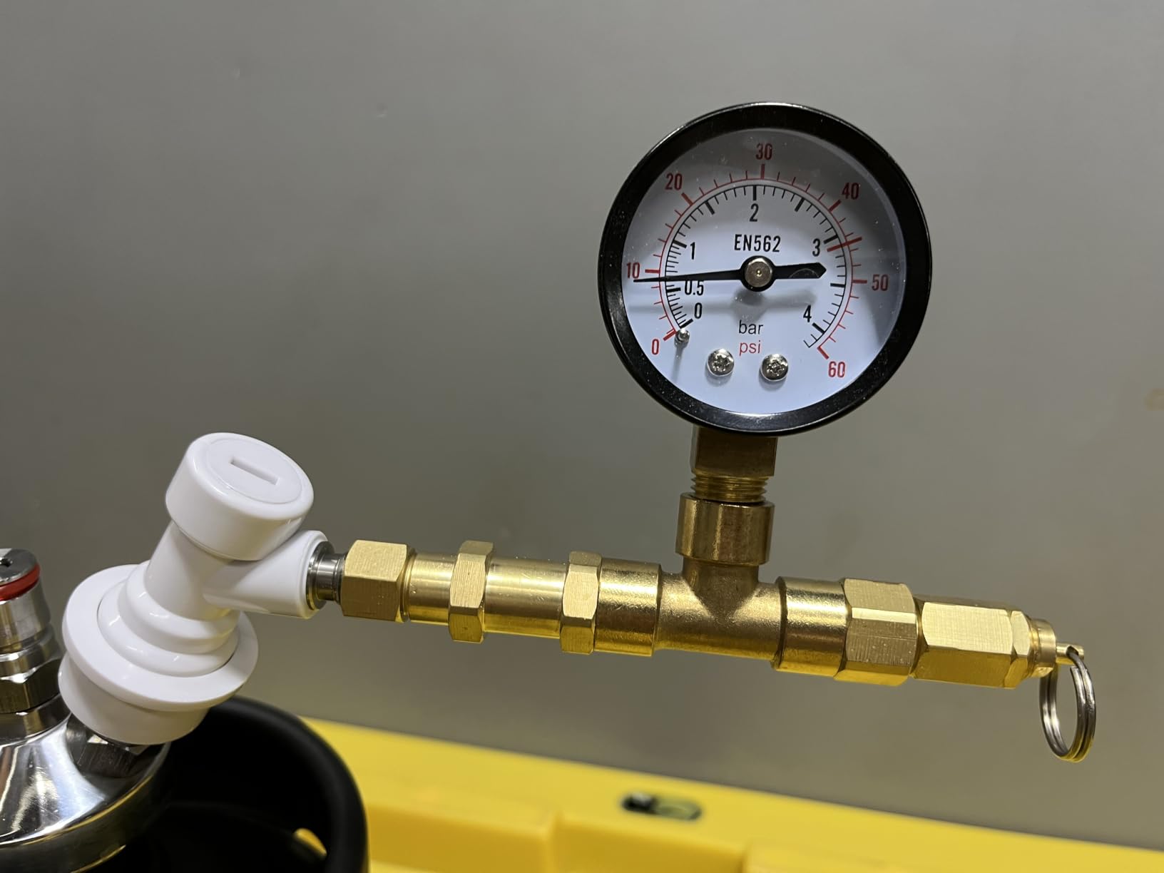 MRbrew Corny Keg Spunding Valve with Ball Lock Gas Disconnect 0-60PSI Gauge customer photo 1
