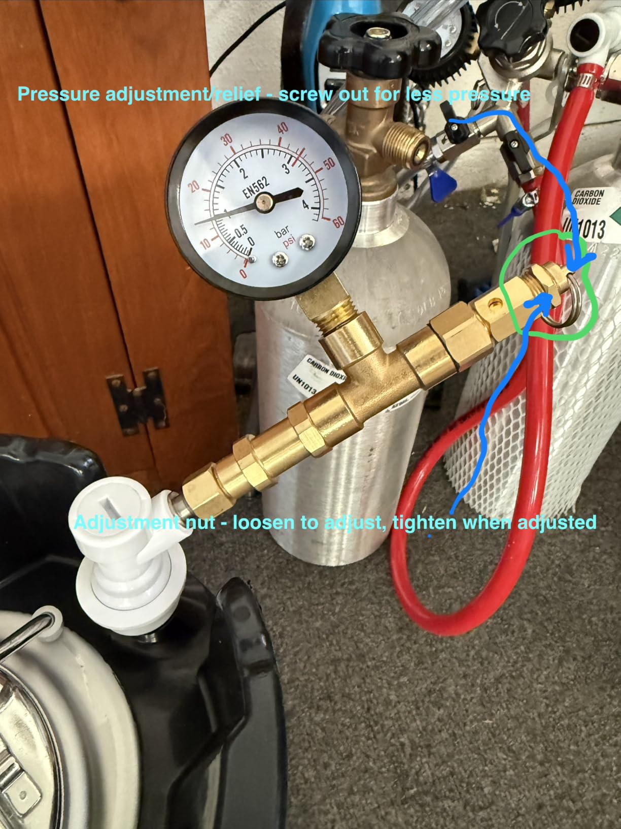 MRbrew Corny Keg Spunding Valve with Ball Lock Gas Disconnect 0-60PSI Gauge customer photo 2