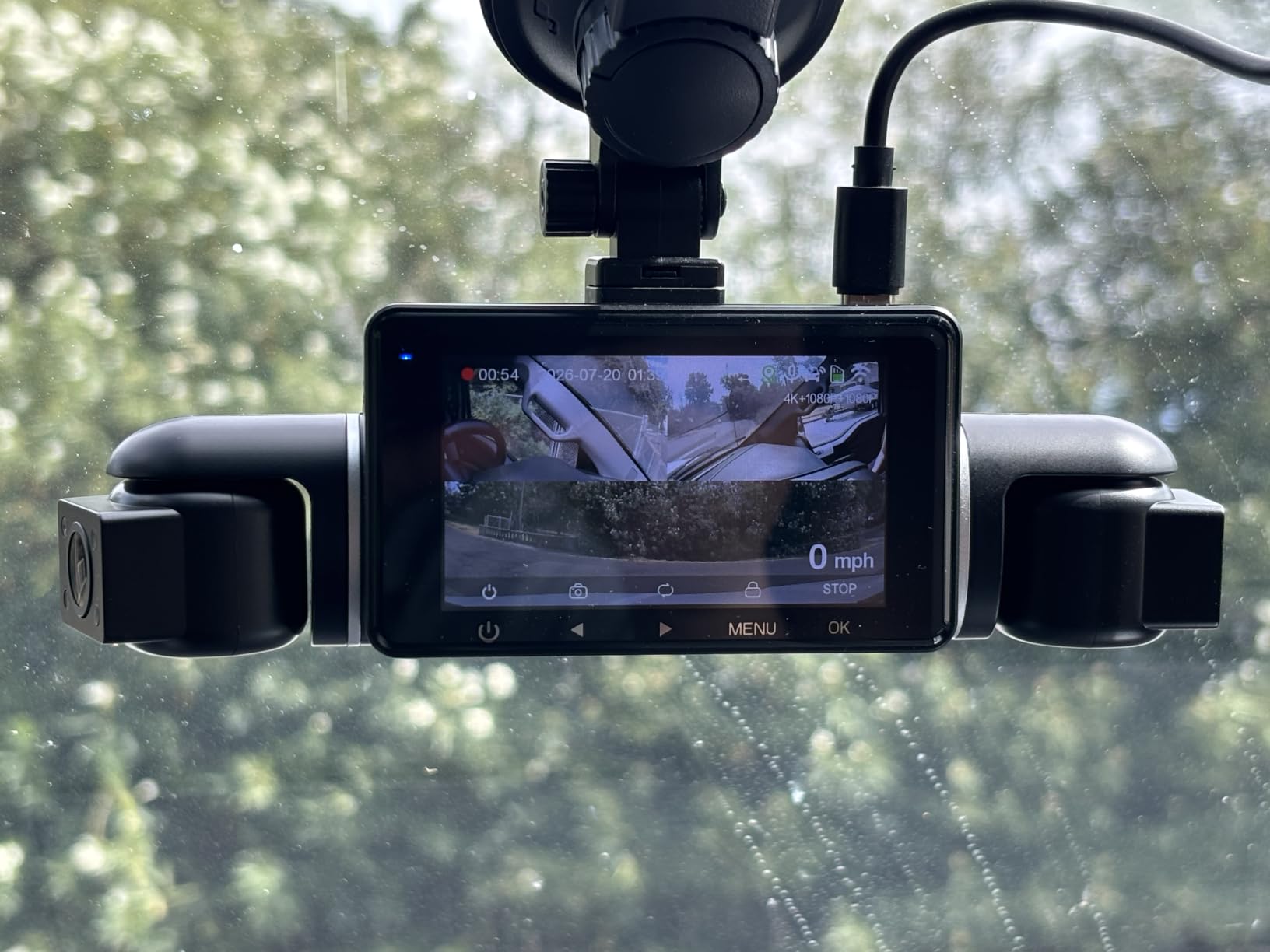 Icesky 4K Dash Cam Front and Rear Left Right with GPS, 20MB/s WiFi 6 customer photo 1