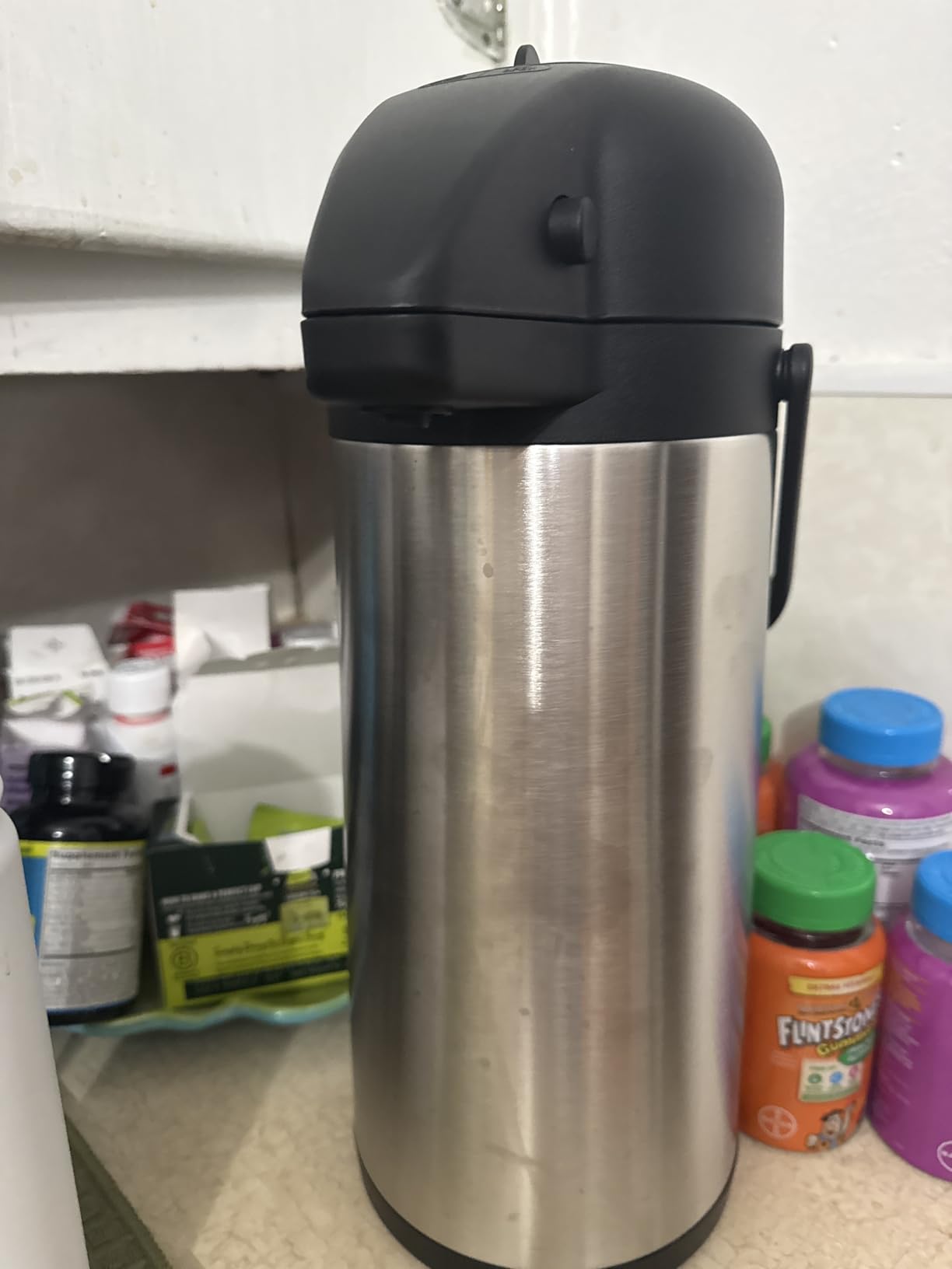 Thermal Coffee Carafe for Keeping Hot – 68OZ Insulated Camping Coffee Pot customer photo 1
