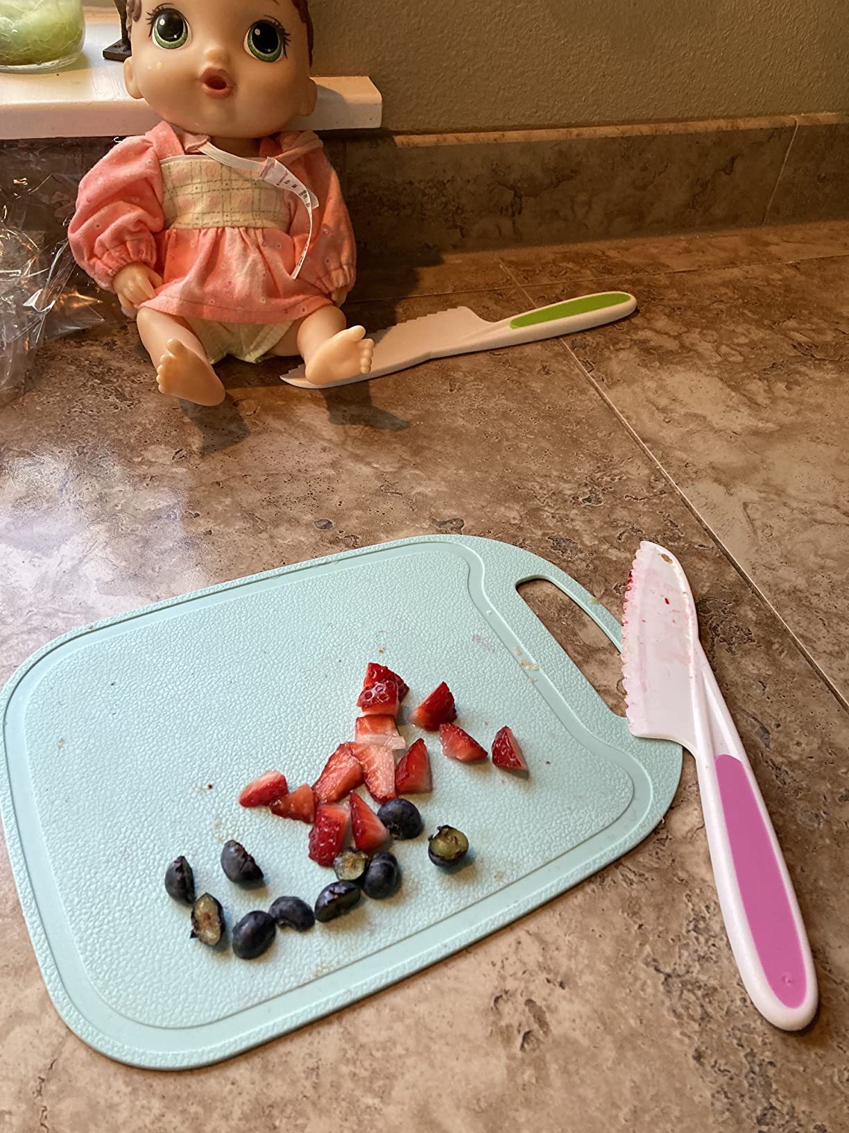 Montessori Kitchen Tools for Toddlers |Safe Kids Knife Set for Real Cooking customer photo 2