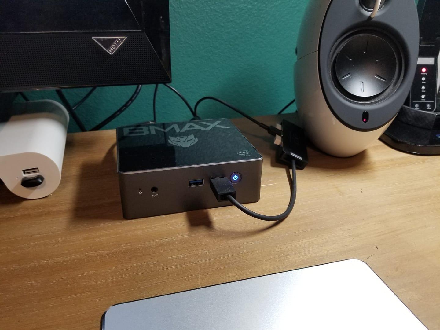 Bmax Mini PC Mini Desktop Computer Intel Celeron J3355 (Up to 2.5GHz) Win 11, 6GB RAM 128GB eMMC Support M.2 SSD Expansion (512GB/2TB), 4K Dual Display WiFi5& BT5.0 for Home/Office,Daily Use,B1 Plus customer photo 2
