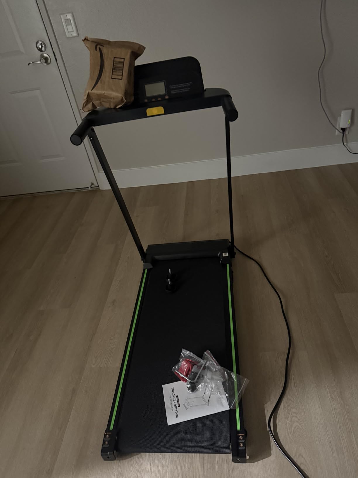 Treadmills for Home, Walking Pad with Incline, Caminadoras para Hacer Ejercicio, 0.6-6.2 MPH Portable Foldable Under Desk Caminadora, Eléctrica Casa Tredmill, Folding Compact Running Machine customer photo 1