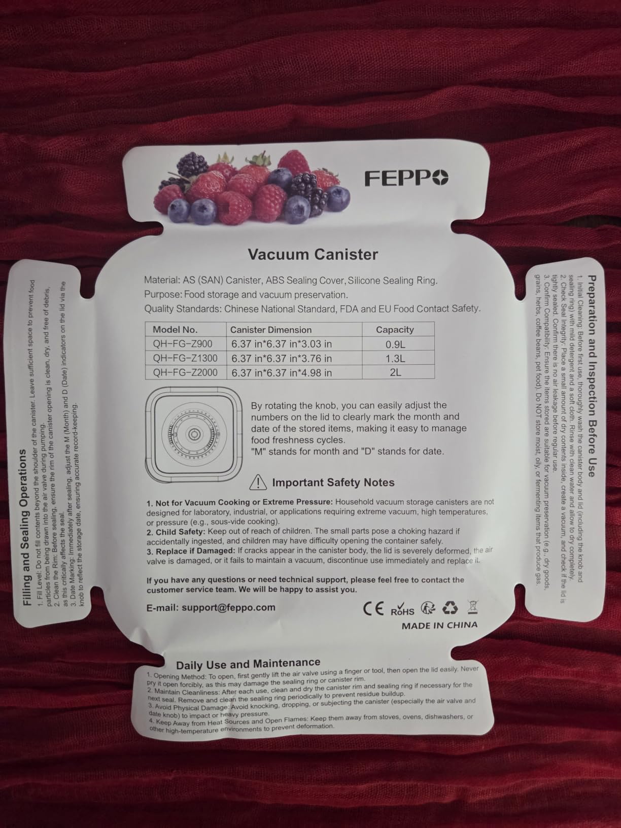 FEPPO Vacuum Sealers Containers for Food Storage, 3 Pcs Set customer photo 2